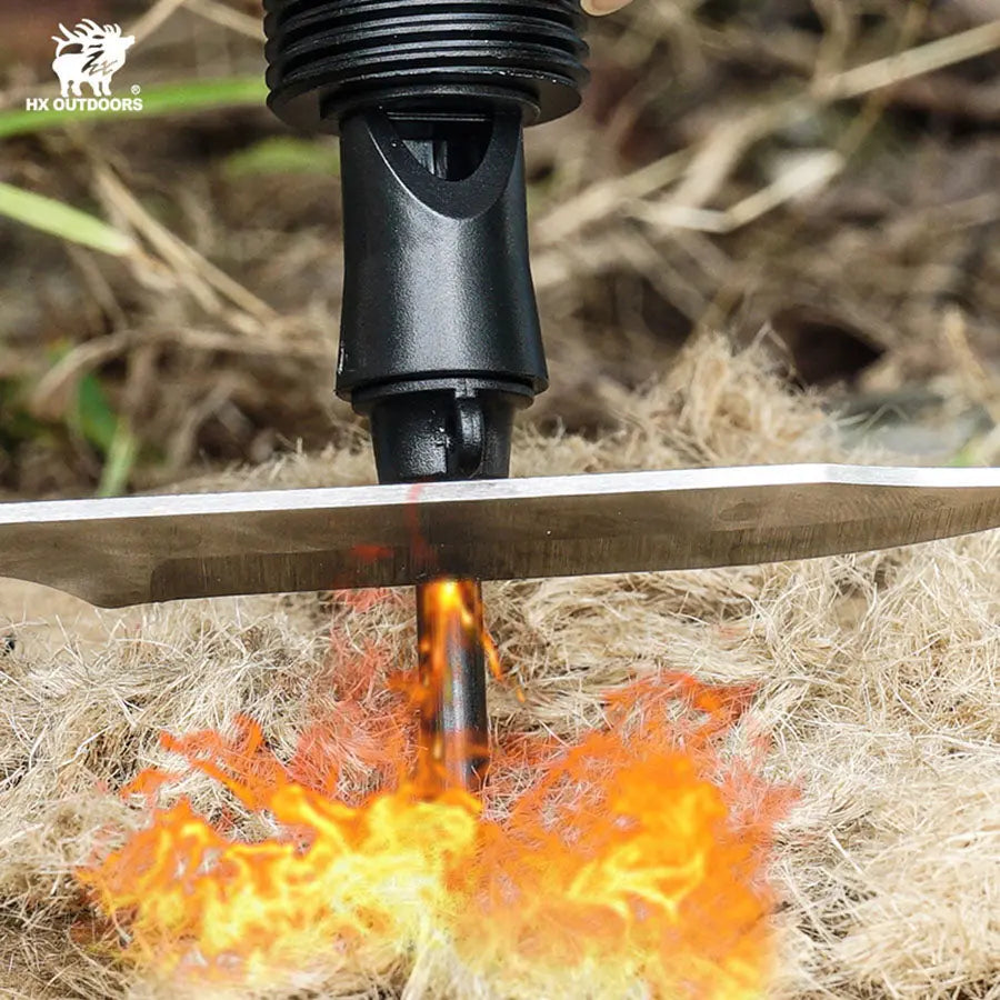 Shovel HX OUTDOORS RADIANTX Shovel Set with Hoe, Saw, Knife, Bottle Opener, Fire Starter Aluminum Handle (18.50" 440 Stainless Steel Head) GBC-62B from HX OUTDOORS