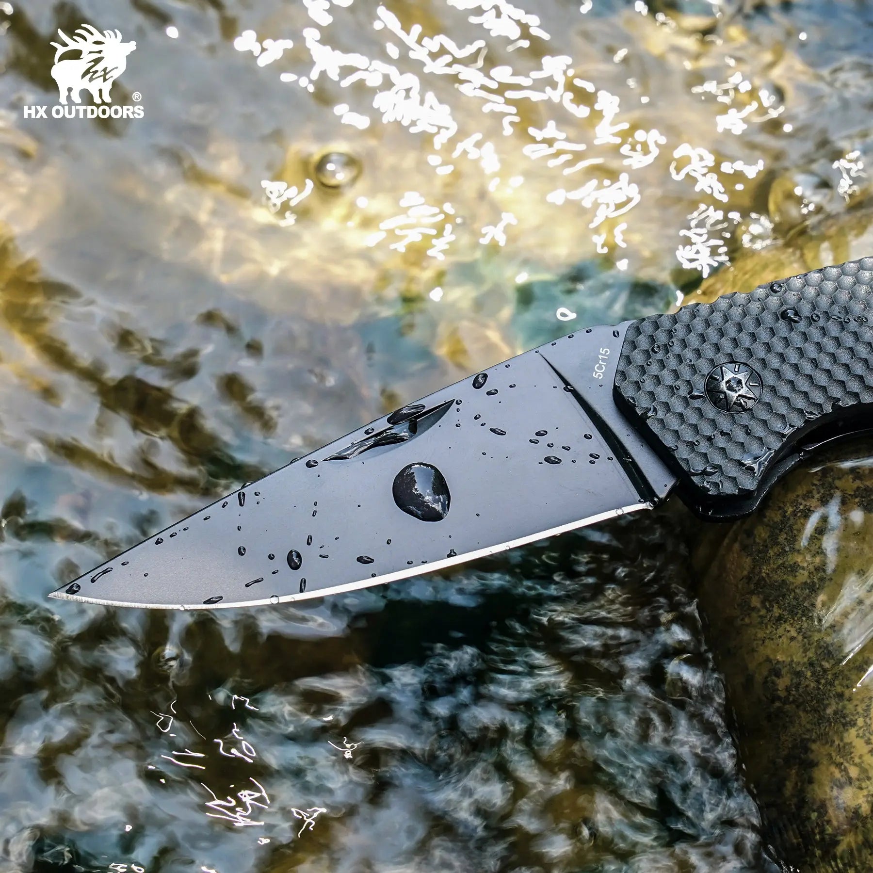 Pocket Knife HX OUTDOORS 3.35" 3CR Black Nylon Anti-Slip Handle SHADOWEER SLIP JOINT Folding Pocket Knife With Slip Survival And EDC ZD-106 from HX OUTDOORS
