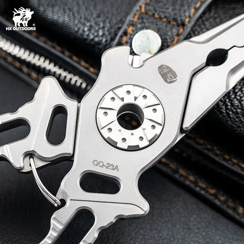 Plier HX OUTDOORS RIVERBONE 2.2" Titanium Alloy Multi-tool Pliers GQ-23A from HX OUTDOORS