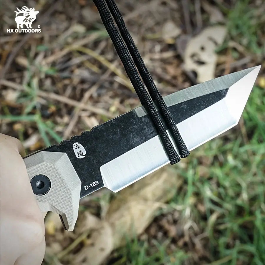 Fixed Blade HX OUTDOORS M.E. 3.54" 7Cr17 Brown G10 Handle SNIPERS Tanto Full Tang Fixed Blade Hunting Knife Survival Kit Survival Gear Tactical Gear D-183 from HX OUTDOORS