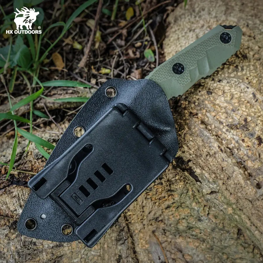 Fixed Blade HX OUTDOORS M.E. 2.8" D2 Brown G10 Handle Mini Mercenary Tanto Full Tang Fixed Blade Knife for Camping Hunting Adventure Survival Gifts D-170 from HX OUTDOORS