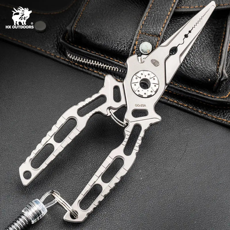 Plier HX OUTDOORS RIVERBONE 2.2" Titanium Alloy Multi-tool Pliers GQ-23A from HX OUTDOORS