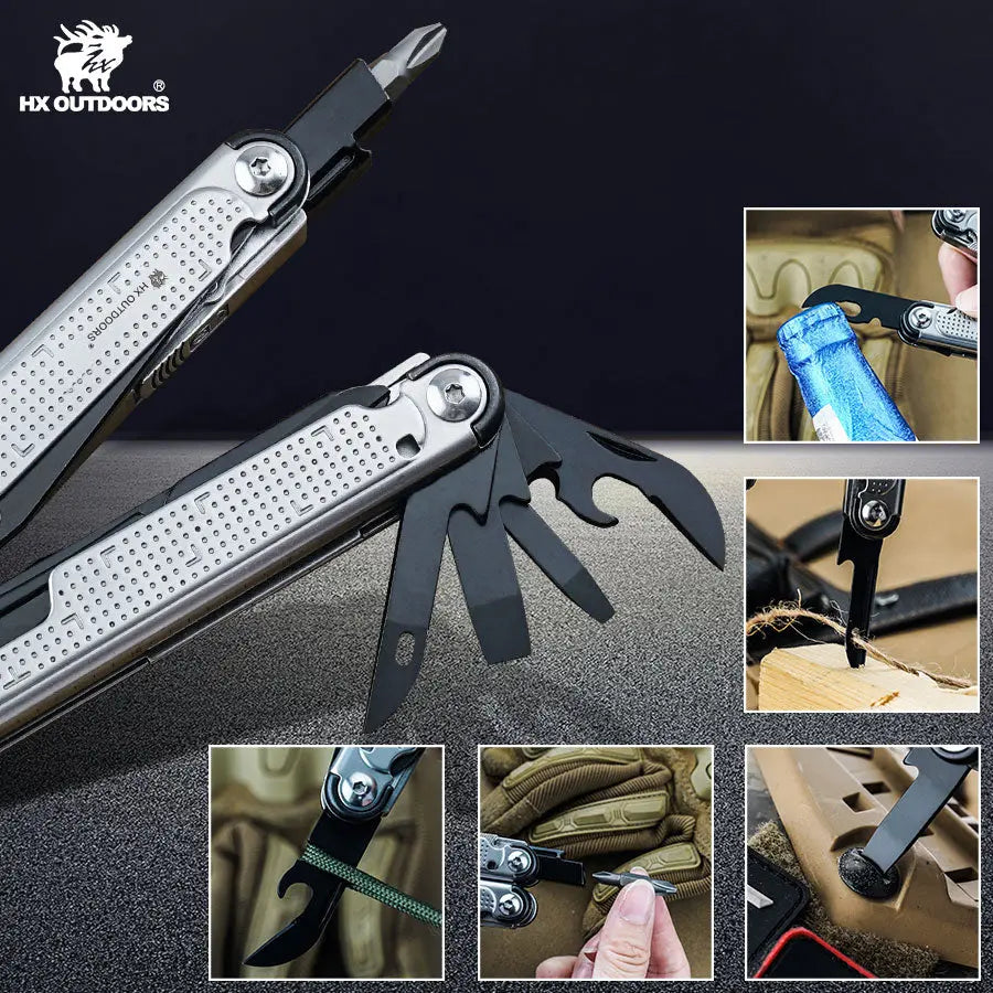 Multi-tool HX OUTDOORS EAGLITE 2.95" Multi-tool Pliers GQ-25 | Durable 2Cr13 & 3Cr13 Steel Construction for Precision and Versatility from HX OUTDOORS