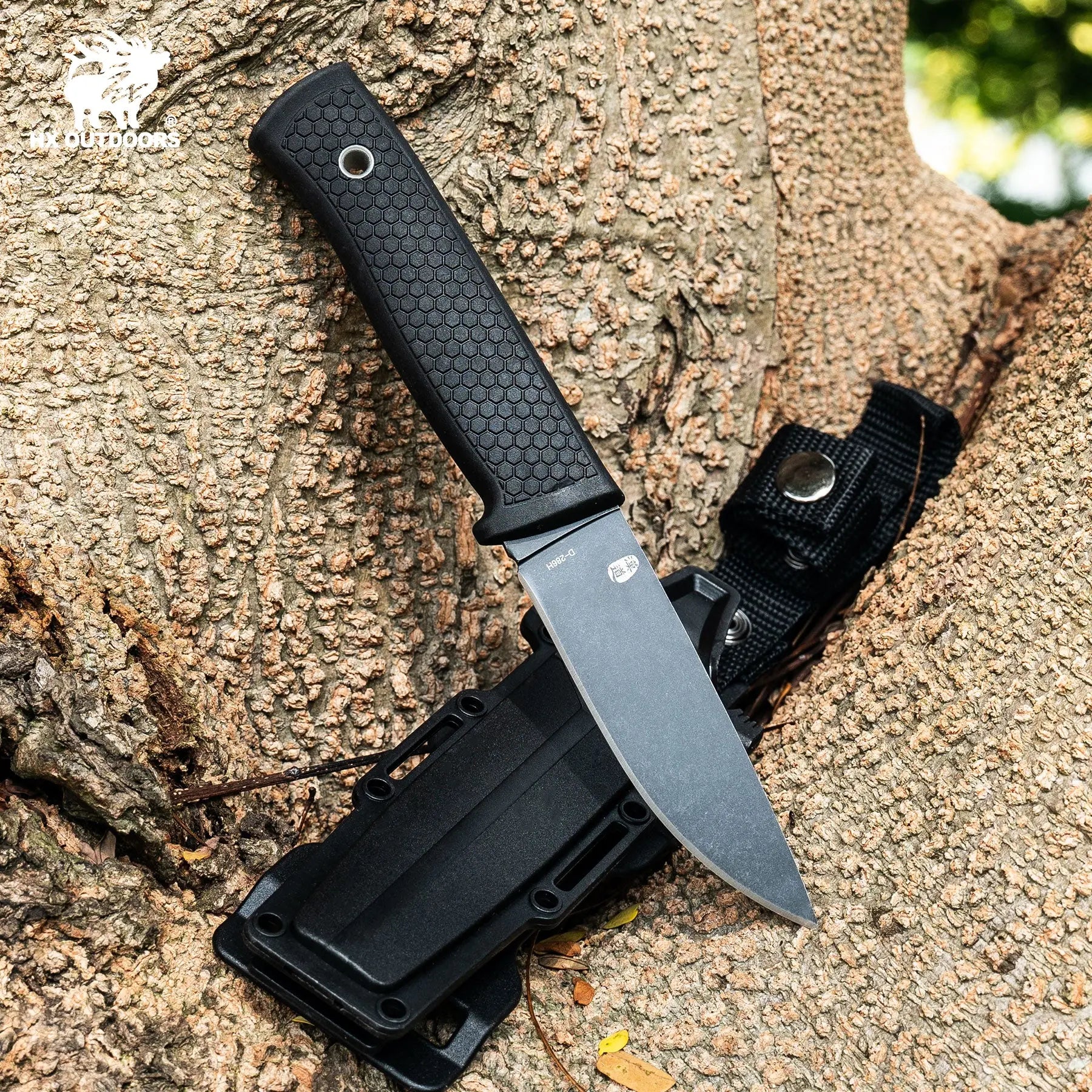 Fixed Blade HX OUTDOORS 3.8" 5CR15 Black TPR Handle Camping Fixed Blade Knife EDC Tool Utility Knife For Outdoor D-286H from HX OUTDOORS