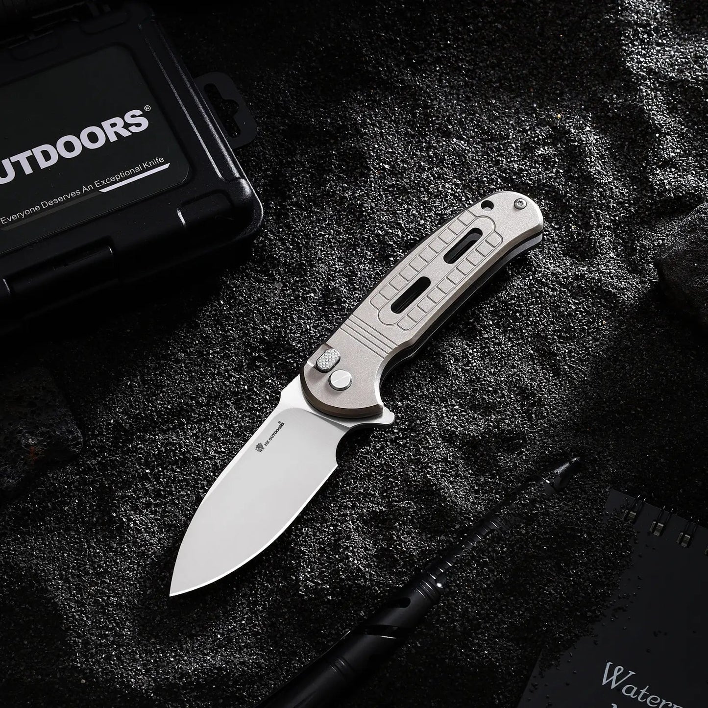HX OUTDOORS ROCK SAPPHIRE | Pocket Knife | Button Lock | 2.4