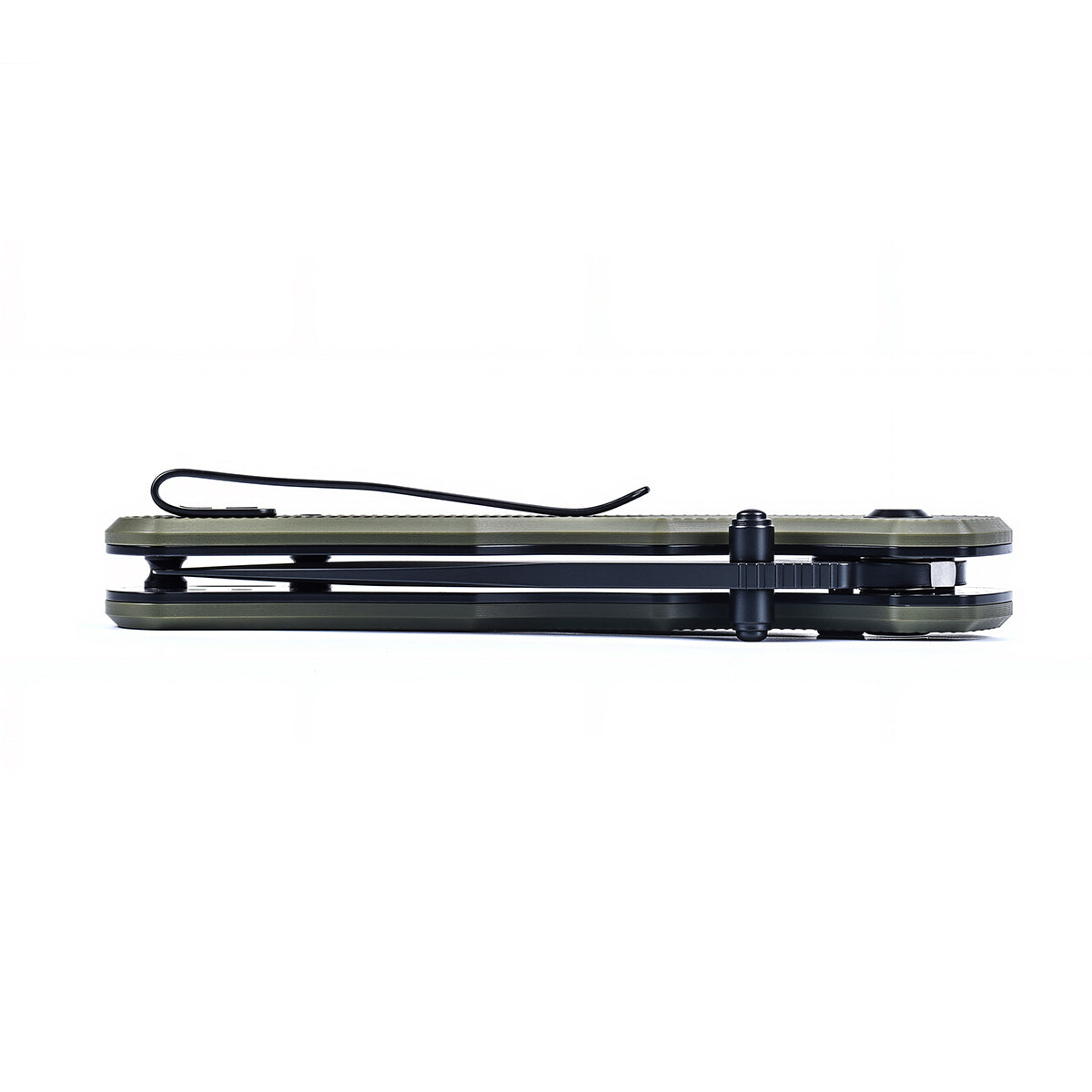 SCOUT | Pocket Knife | Button Lock | 2.68" 14C28N Black Blade | Military Green G10 Handle | HX OUTDOORS ZD-127A-S