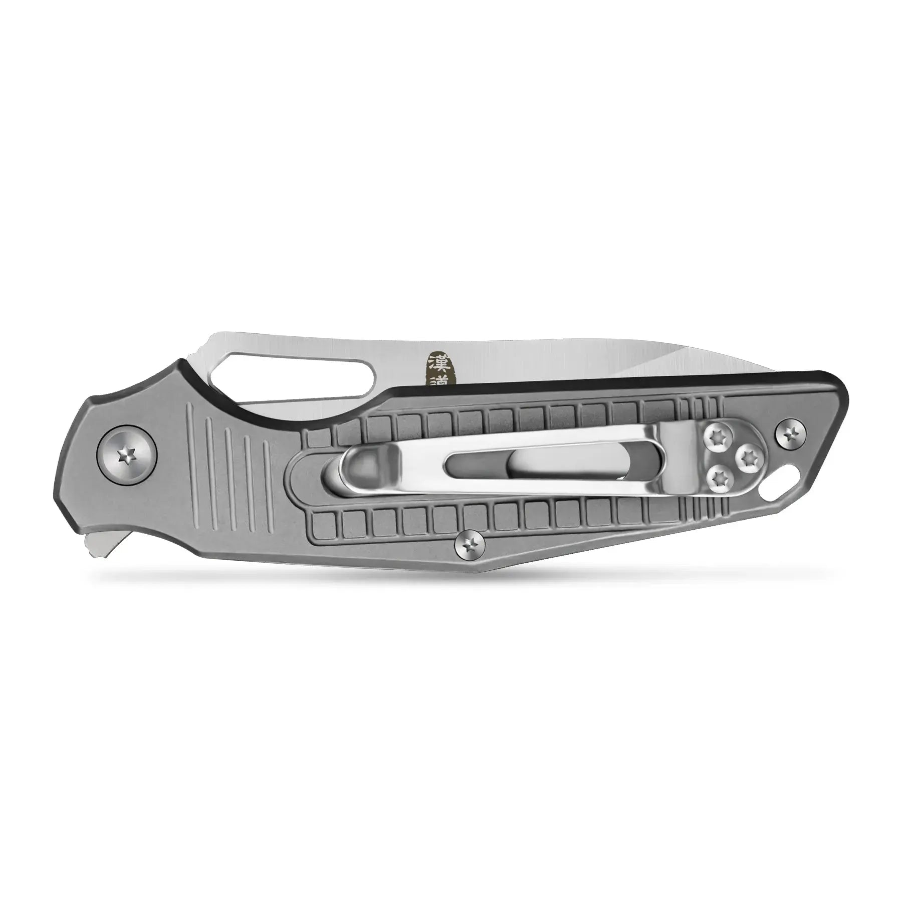 HX OUTDOORS ROCK FLUORITE | Pocket Knife | Liner Lock | 2.95" D2 Blade | Silver Titanium Handle | TD-15T ROCK FLUORITE