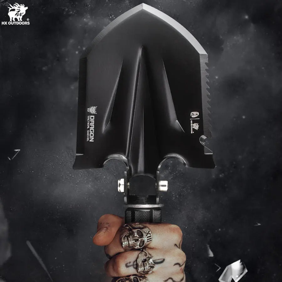 DRACON Shovel | 28.94" Overall Length | 3Cr13 Head | Aluminum Handle | HX OUTDOORS GBC-20