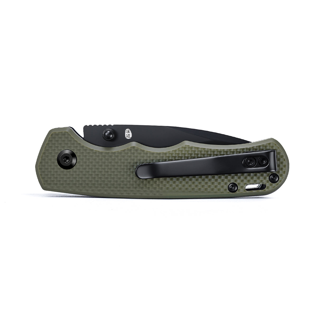 SCOUT | Pocket Knife | Button Lock | 2.68" 14C28N Black Blade | Military Green G10 Handle | HX OUTDOORS ZD-127A-S