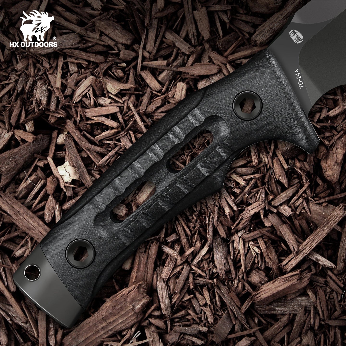 ROCK APEX MagnaCut Edition Fixed Blade | 3.7" DLC‑Coated Magnacut Blade | Black G10 Handle | HX OUTDOORS TD-24A