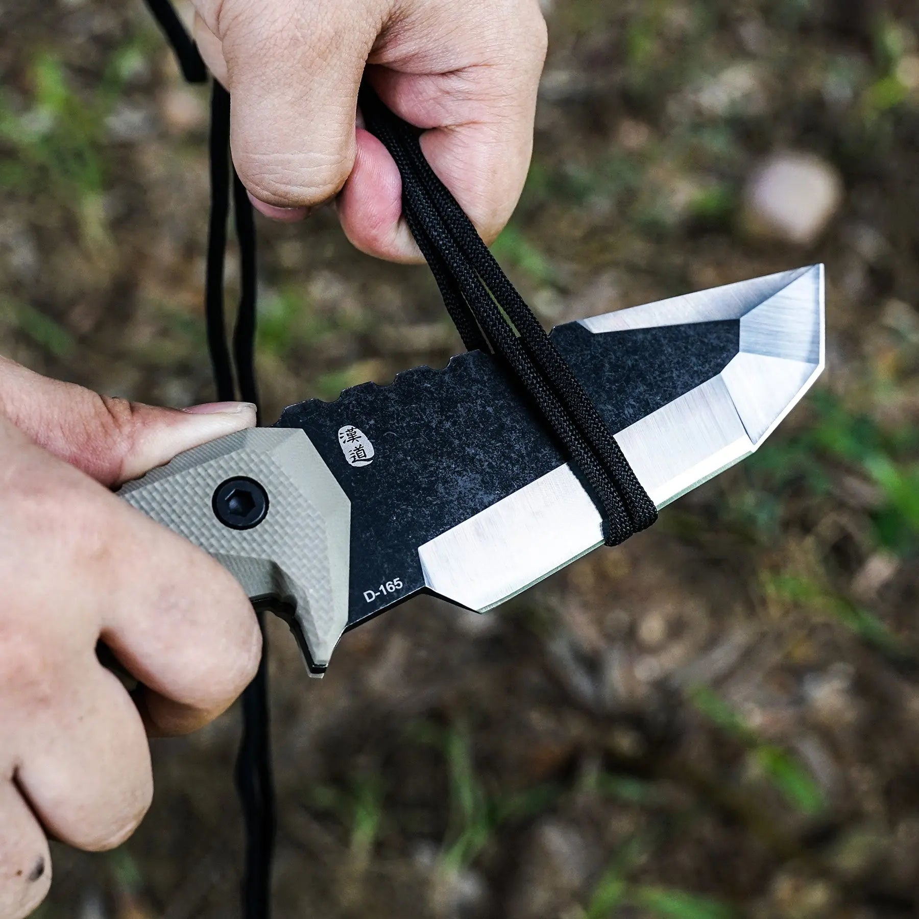 Fixed Blade HX OUTDOORS 3.54" D2 Brown G10 Handle Mercenary Tanto Full Tang Fixed Blade Knife for Camping Hunting Adventure Survival and EDC Tool Gifts D-165 from HX OUTDOORS