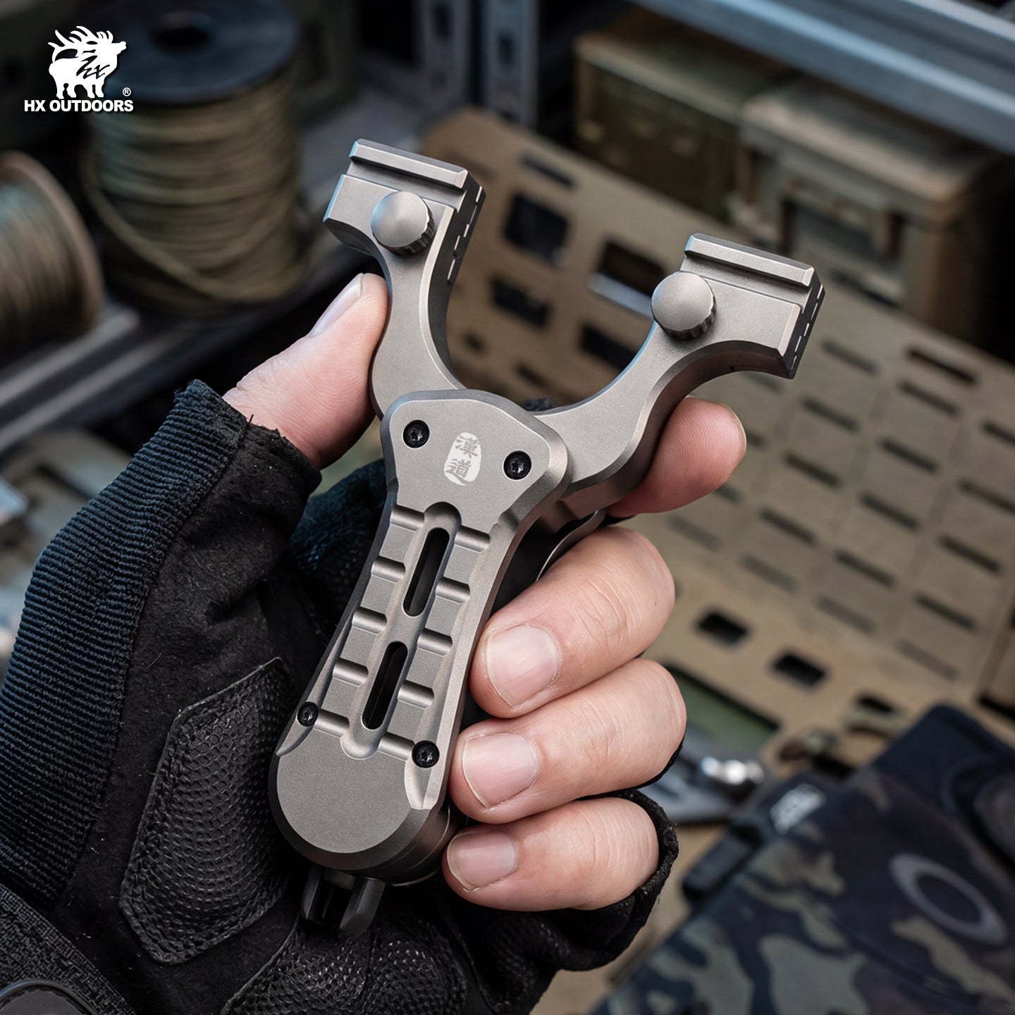 ACCURION Folding Slingshot | 4.33" Overall Length | Gary Aluminum | HX OUTDOORS EDC-112A