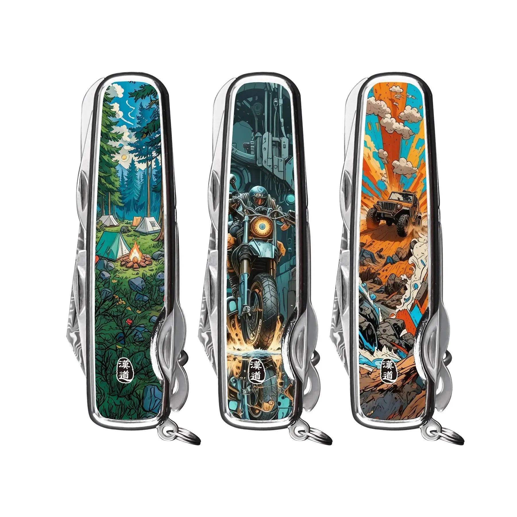 Multi-tool HX OUTDOORS DAMASK TRAILFOR 2.2" Damask Steel VG10 Multi-tool Knife Camping Outdoor DD-14C from HX OUTDOORS