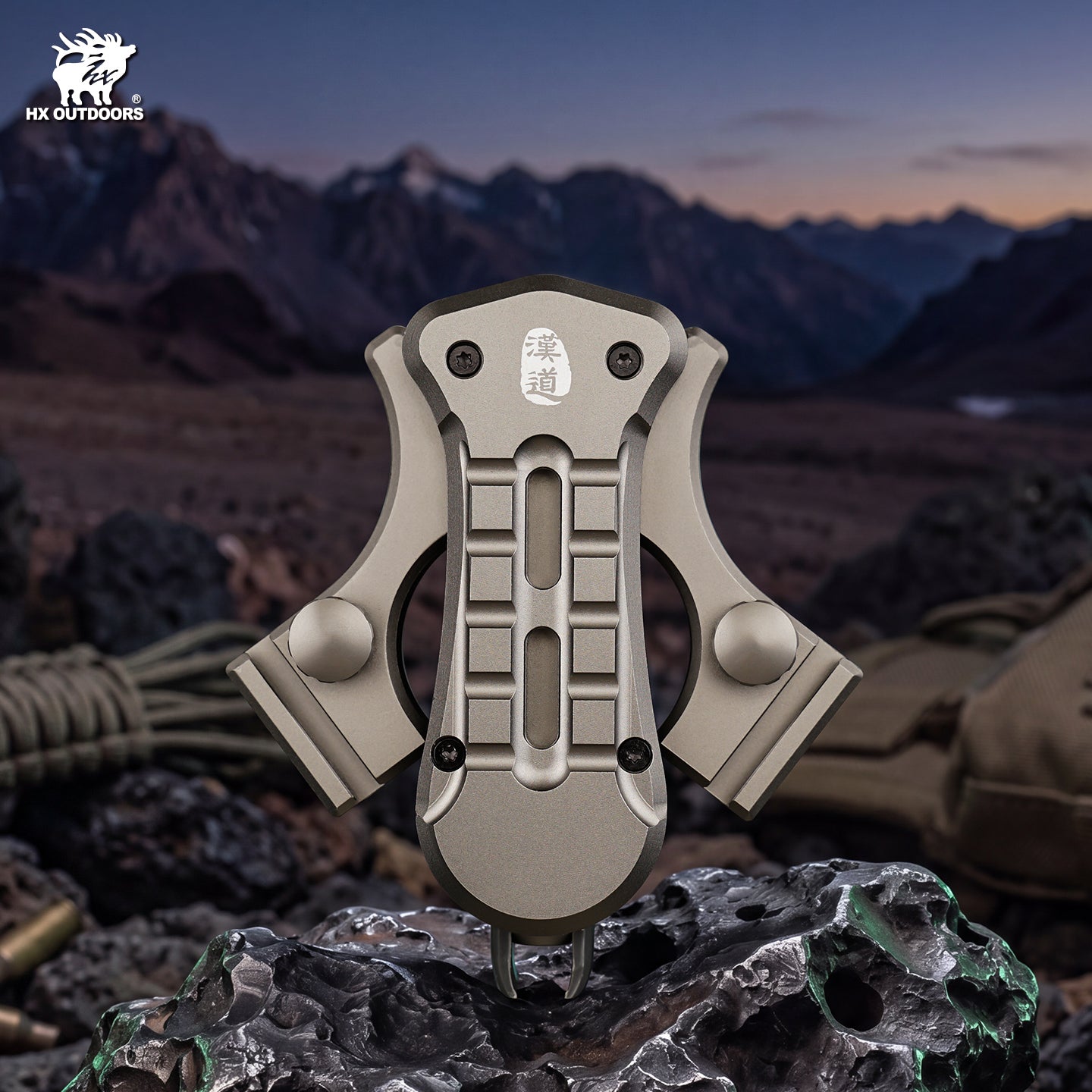 ACCURION Folding Slingshot | 4.33" Overall Length | Gary Aluminum | HX OUTDOORS EDC-112A