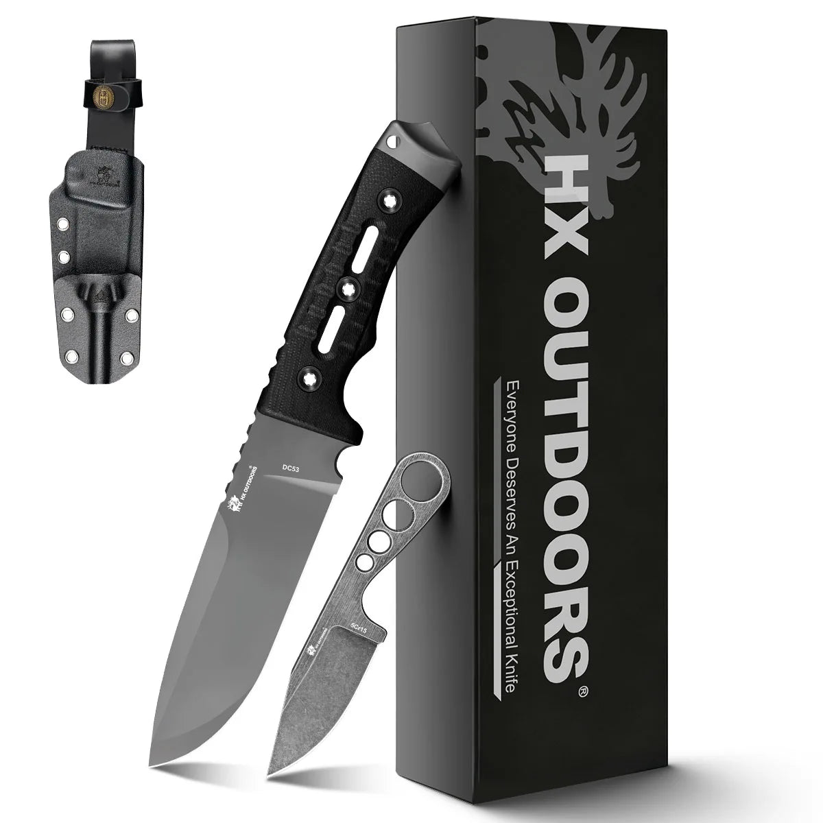 HX OUTDOORS NIGHTSTALKER | Hoja fija | Hoja DC53 de 5.12" | Mango G10 negro | D-307