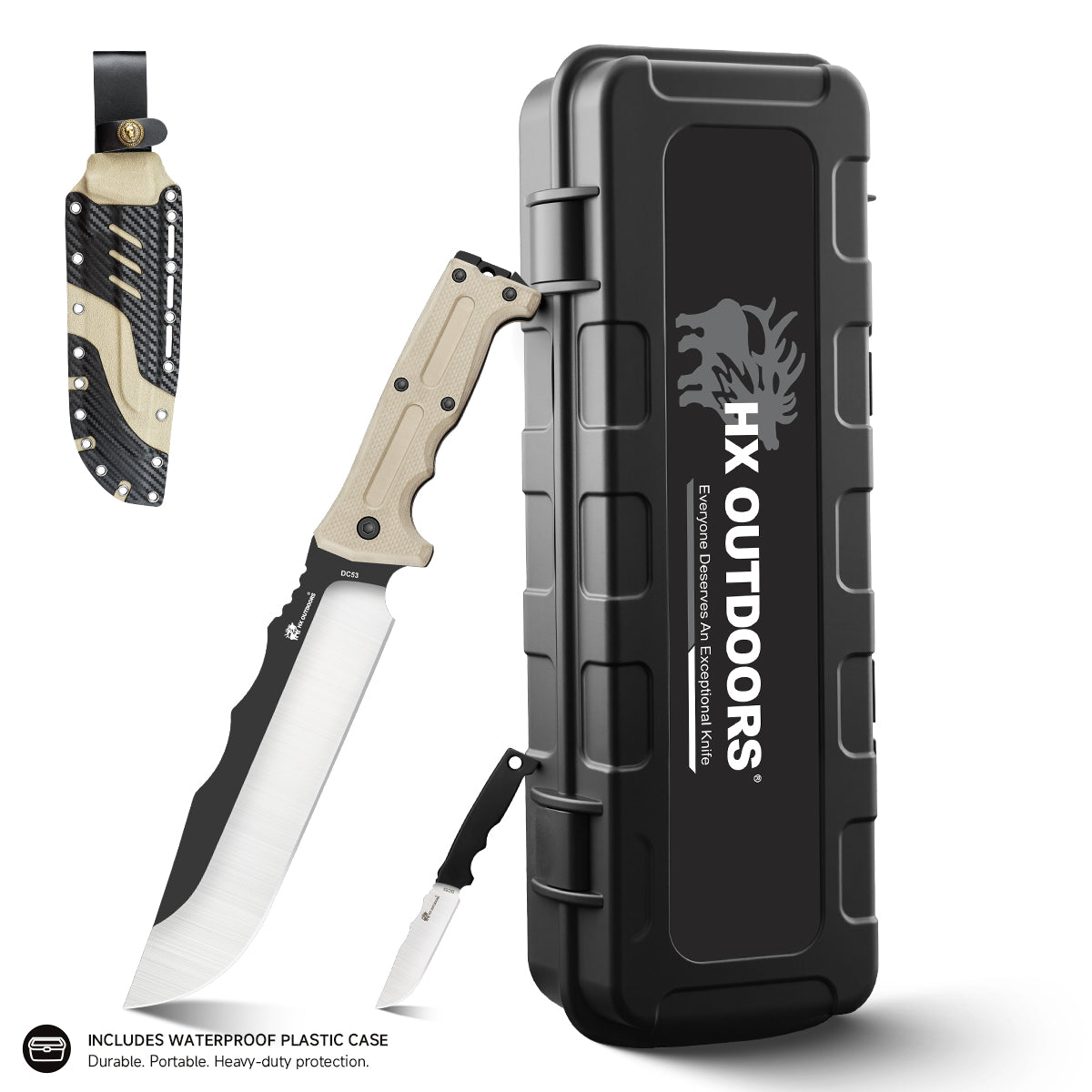 KANGABLADE Chopper | 8.07" DC53 Blade | TAN G10 Handle | HX OUTDOORS D-341