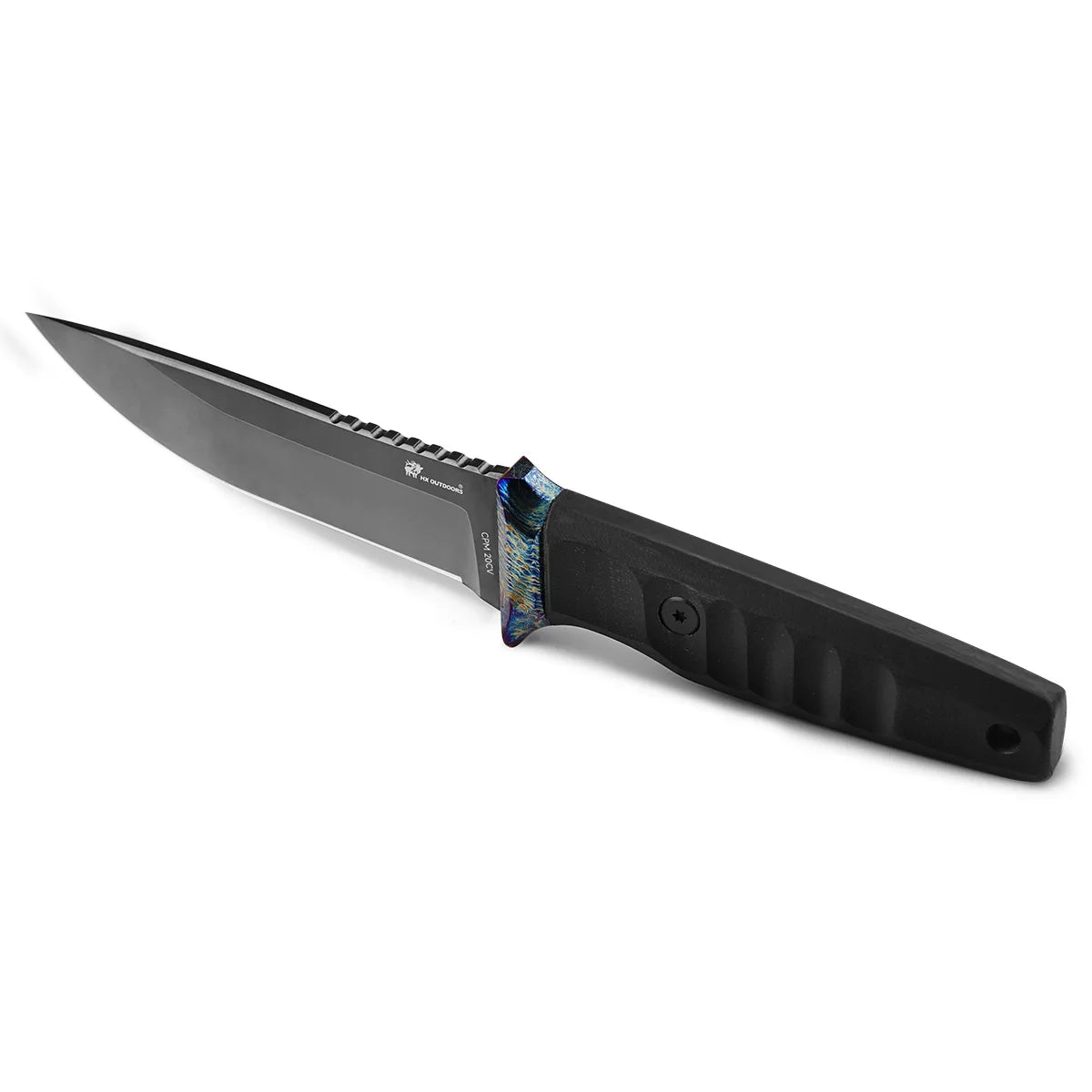 PRISM Fixed Blade | 4.72" DLC‑Coated CPM 20CV Blade | Black G10 Handle | HX OUTDOORS D-352