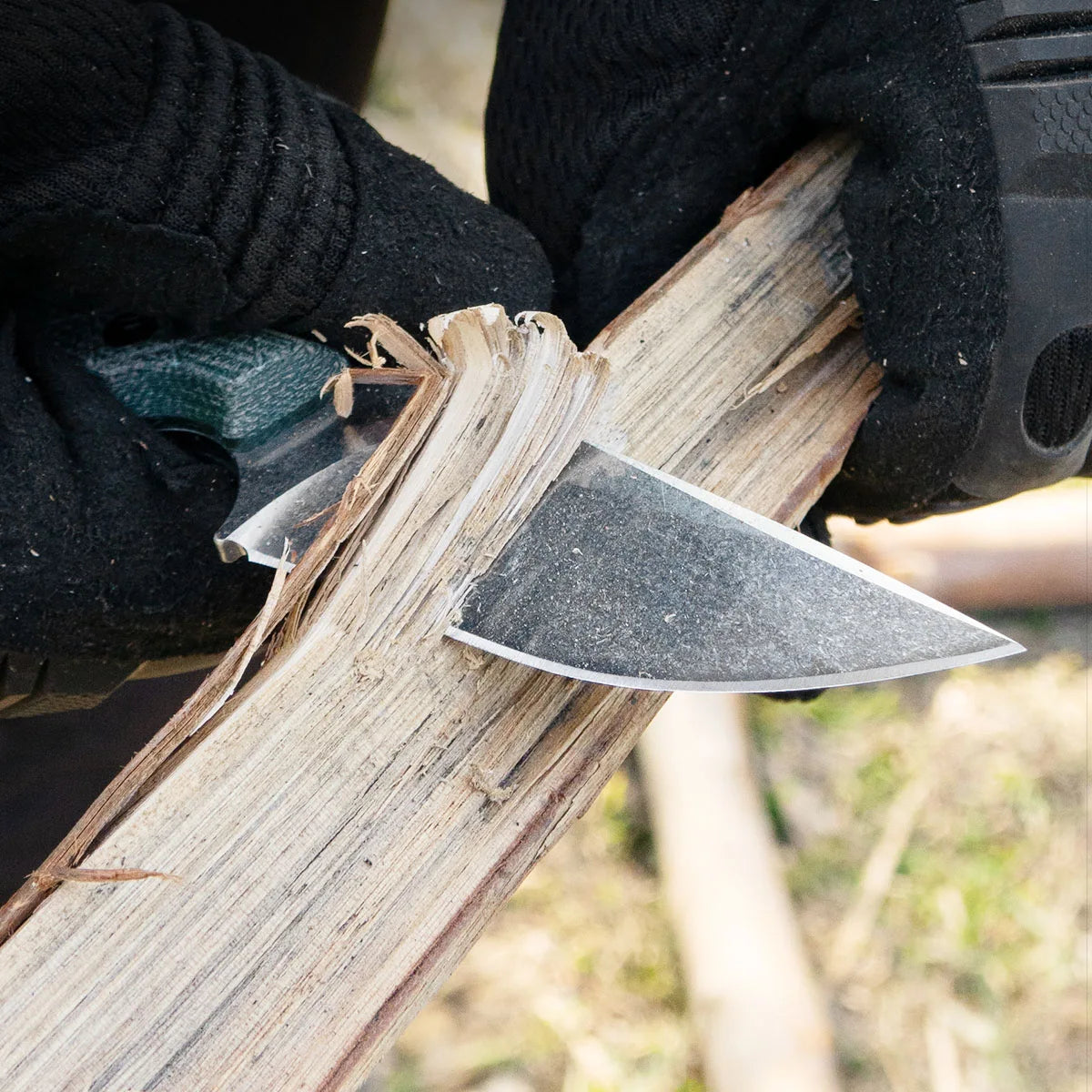 MAVERICK Fixed Blade | 2.95" Stone Wash 14C28N Blade | Green Micarta Handle | HX OUTDOORS D-354A