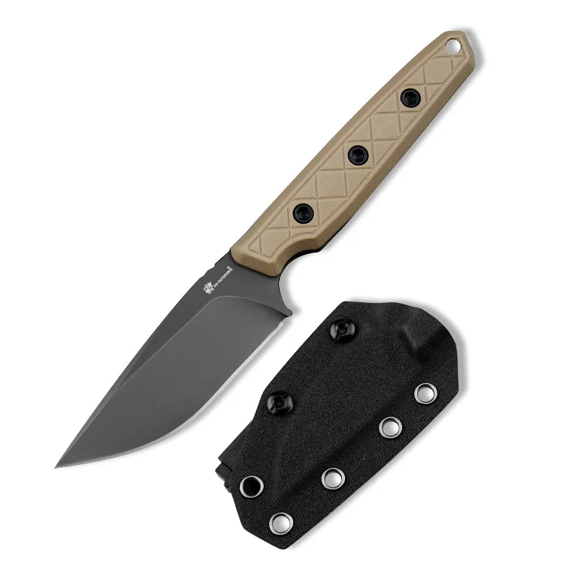 MAVERICK Fixed Blade | 2.95" Titanium Coating 14C28N Blade | Gary G10 Handle | HX OUTDOORS D-354B