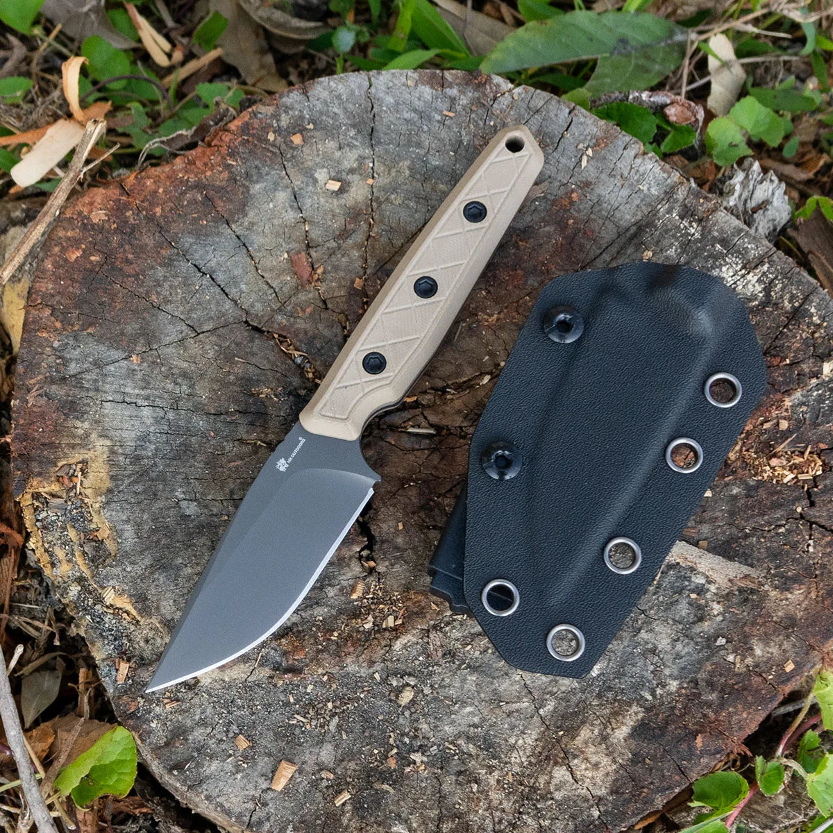 MAVERICK Fixed Blade | 2.95" Titanium Coating 14C28N Blade | Gary G10 Handle | HX OUTDOORS D-354B