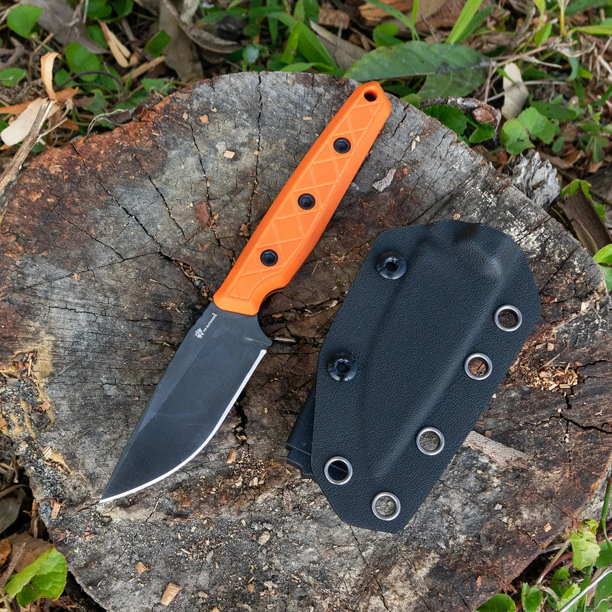 MAVERICK Fixed Blade | 2.95" DLC 14C28N Blade | Orange G10 Handle | HX OUTDOORS D-354D
