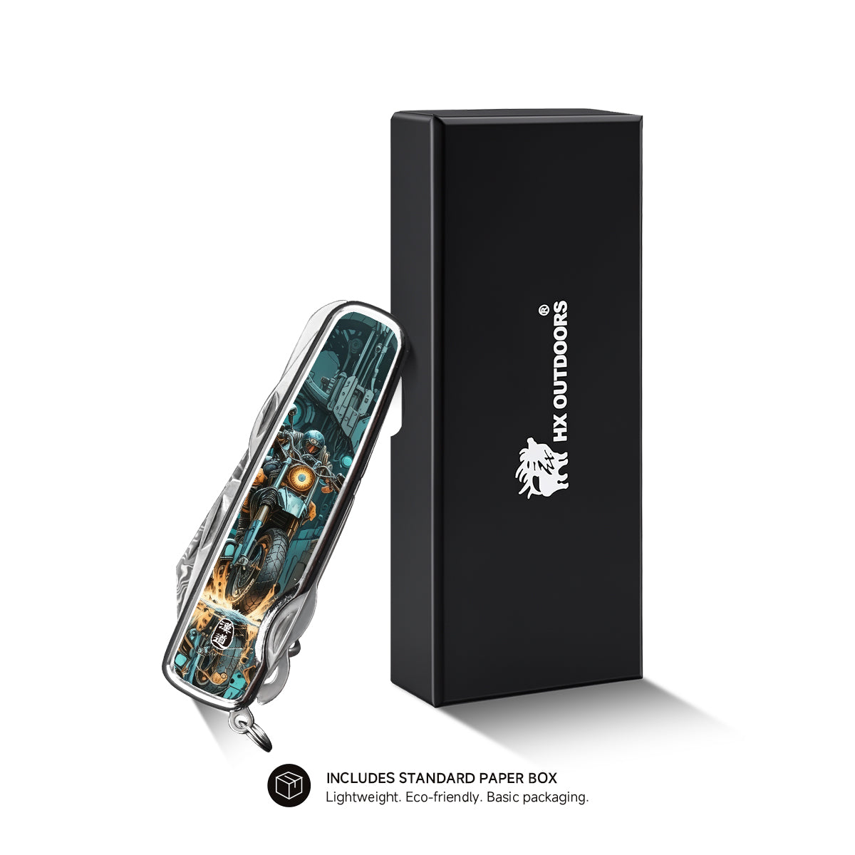 DAMASK MOTORIX Multi-tool | 5.59" Overall Length | Damascus Steel VG10 Blade | HX OUTDOORS DD-14A