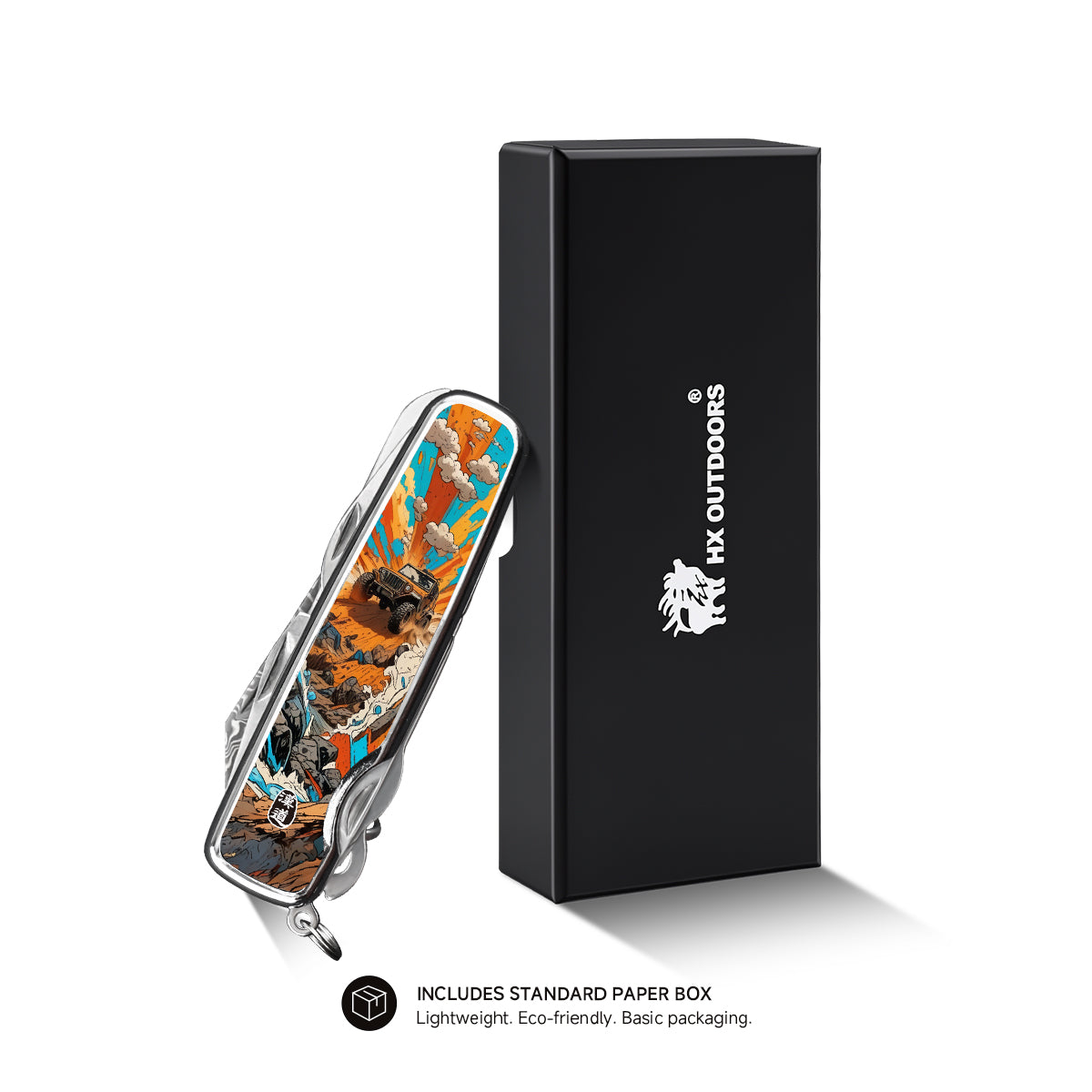 DAMASK TRAILFOR Multi-tool | 5.59" Overall Length | Damascus Steel VG10 Blade | HX OUTDOORS DD-14C