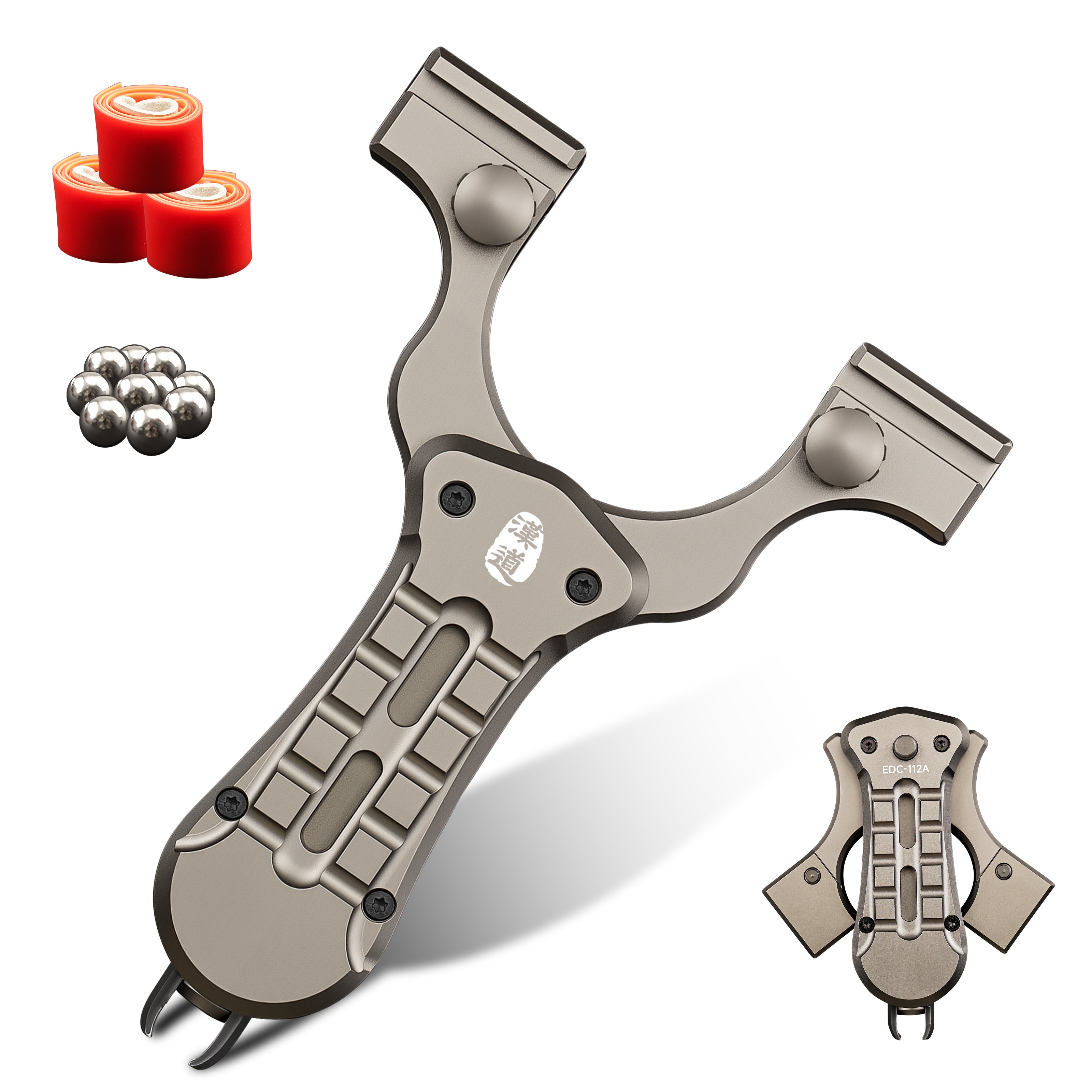 ACCURION Folding Slingshot | 4.33" Overall Length | Gary Aluminum | HX OUTDOORS EDC-112A