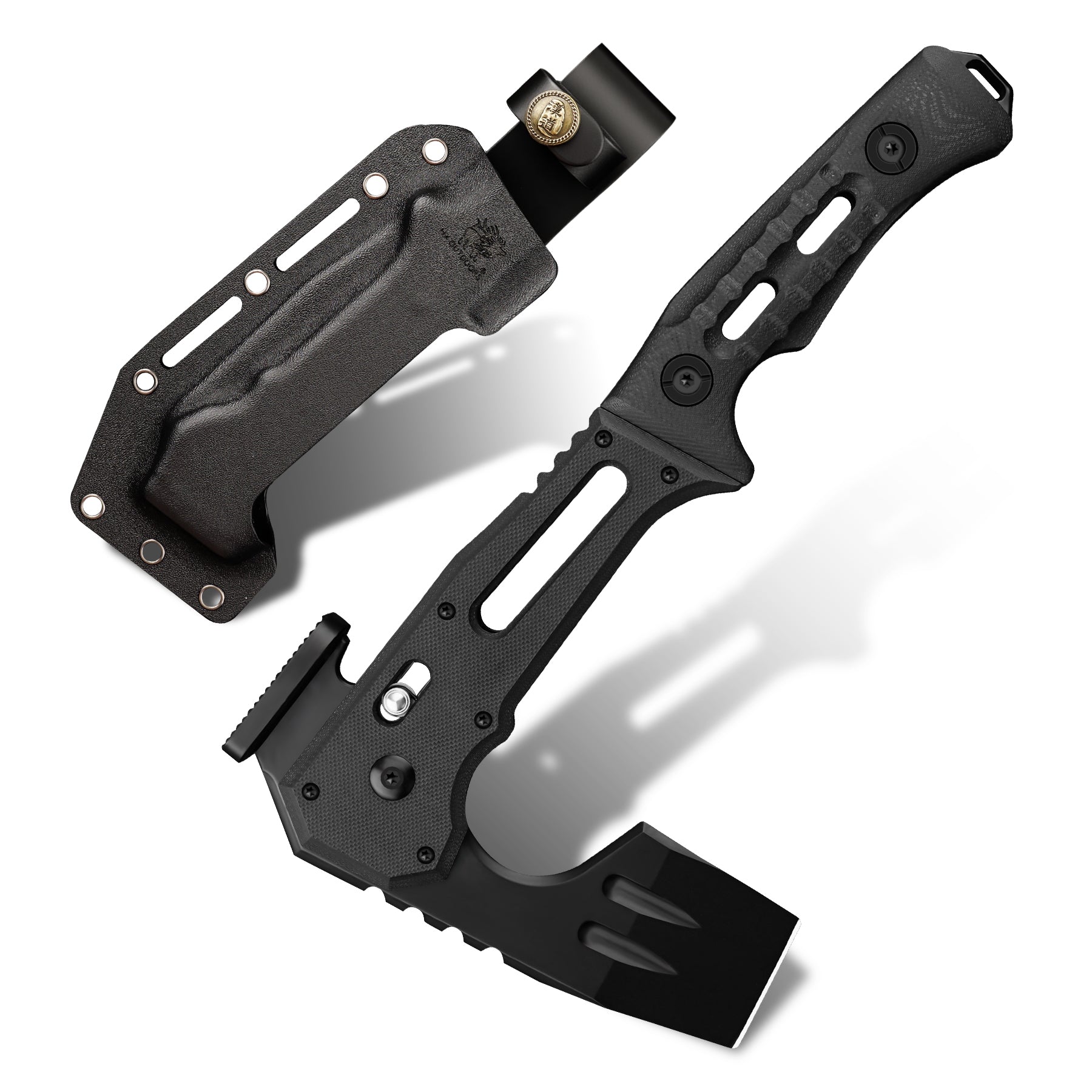 FALCILUX Folding Hatchet | 9.25" Overall Length | DC53 Blade | Black G10 Handle | HX OUTDOORS FT-19