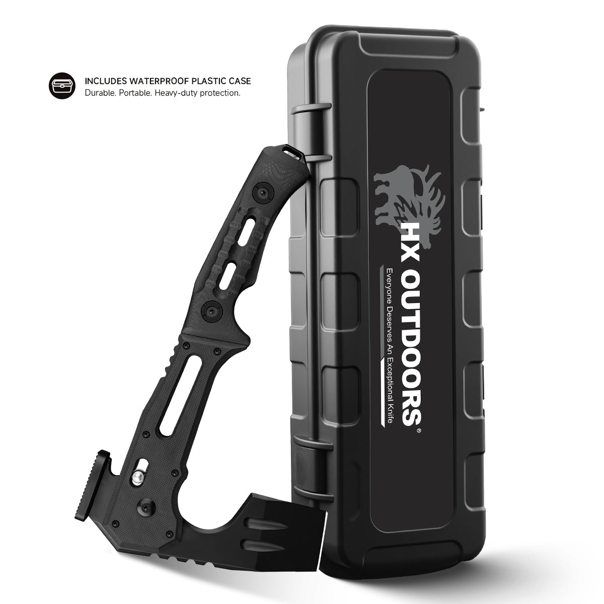 FALCILUX Folding Hatchet | 9.25" Overall Length | DC53 Blade | Black G10 Handle | HX OUTDOORS FT-19
