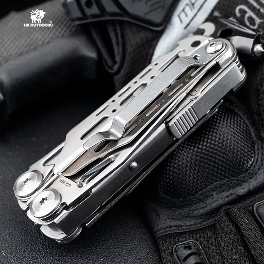 Multi-tool HX OUTDOORS SILVER IGNITE EDC Multi-tool Flint Pliers (6.3" 7CR17) GQ-22A from HX OUTDOORS