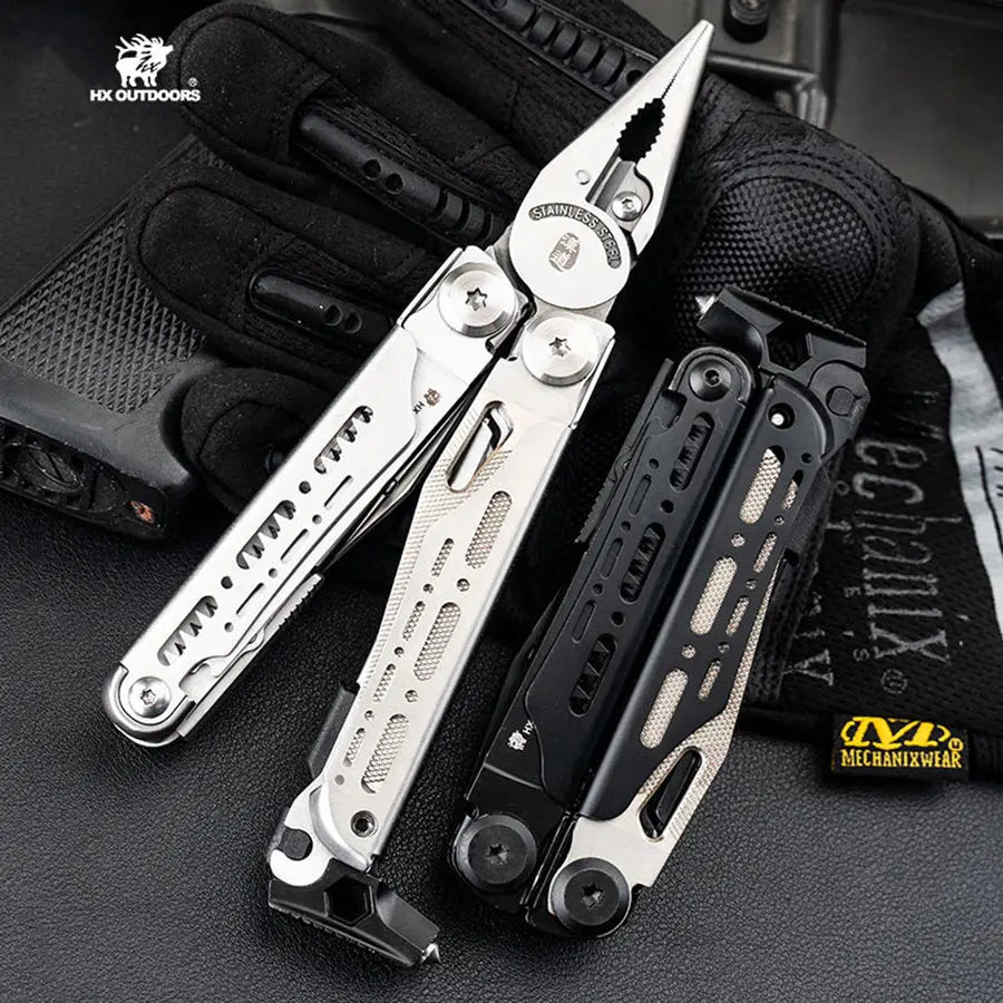 Multi-tool HX OUTDOORS SILVER IGNITE EDC Multi-tool Flint Pliers (6.3" 7CR17) GQ-22A from HX OUTDOORS