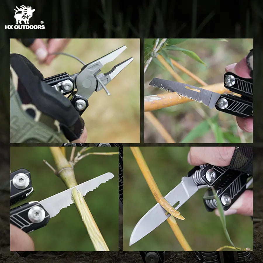 Multi-tool HX OUTDOORS VERSATILIS Multi-tool Pliers PTR Black (6.5'' 420 Stainless Steel) GQ-18B from HX OUTDOORS