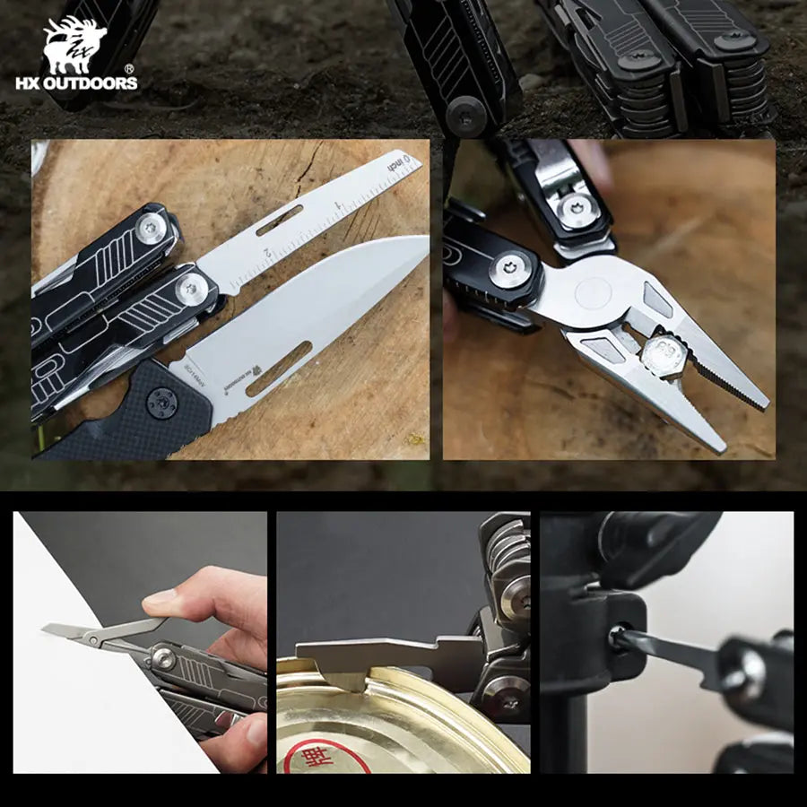 Multi-tool HX OUTDOORS VERSATILIS Multi-tool Pliers PTR Black (6.5'' 420 Stainless Steel) GQ-18B from HX OUTDOORS