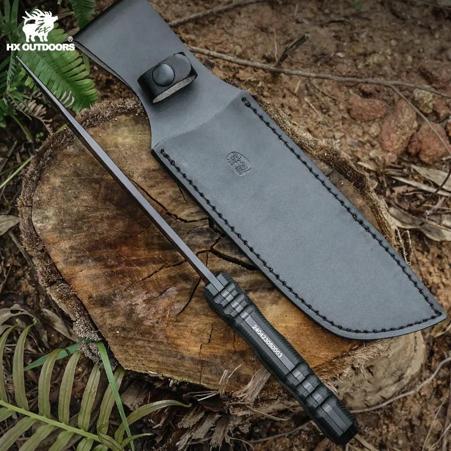 Bush Tool HX OUTDOORS 8.39" 5CR14 Black G10 Handle BLACKFLARE Bush Tool Fixed Blade Knife Survival Gear D-297 from HX OUTDOORS