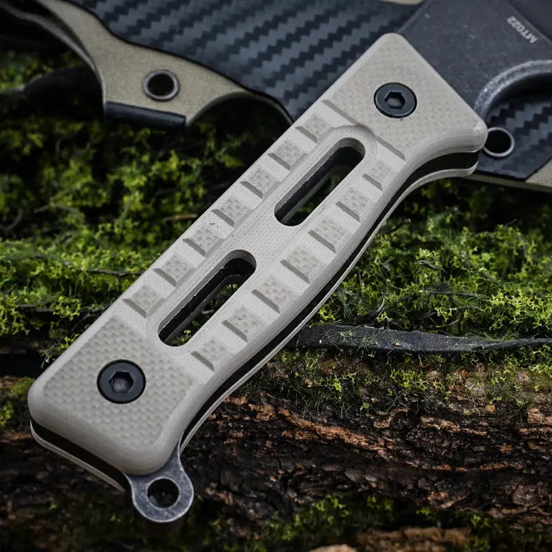 Bush Tool HX OUTDOORS ROCK 8.3" DC53 Black G10 Handle Bush Tool Fixed Blade Knife Camping Survival and Outdoor MT-022 from HX OUTDOORS