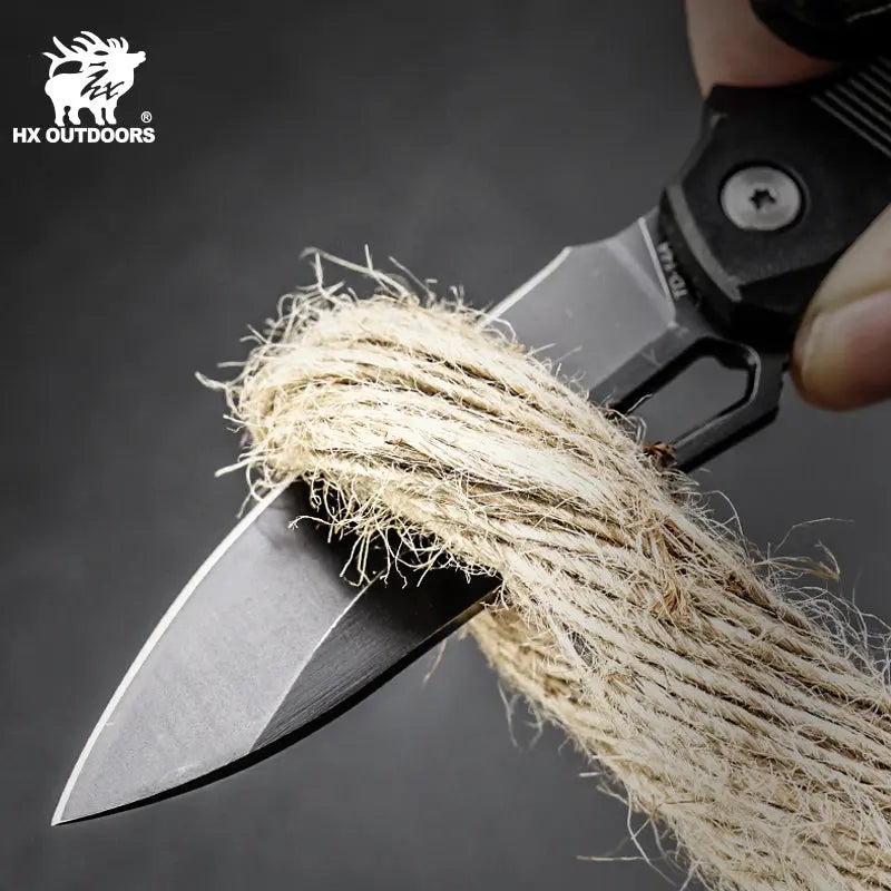 Pocket Knife HX OUTDOORS ROCK FLUORITE 2.95" 5CR15 Slip Joint Personalized Pocket Folding Knife Nylon Fiber Survival Camping Hunting TD-14A from HX OUTDOORS