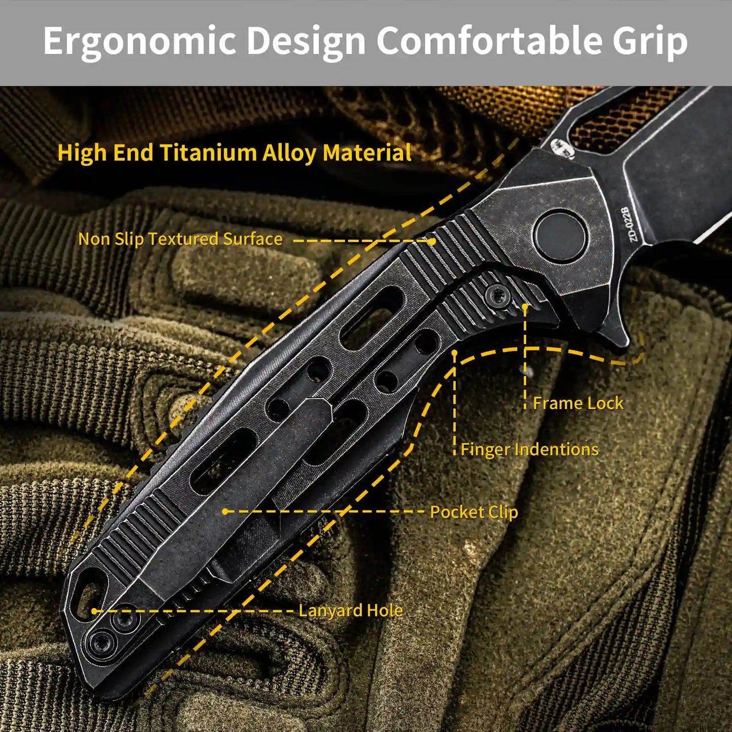 HX OUTDOORS ARMORED M | Pocket Knife | Liner Lock | 7.32
