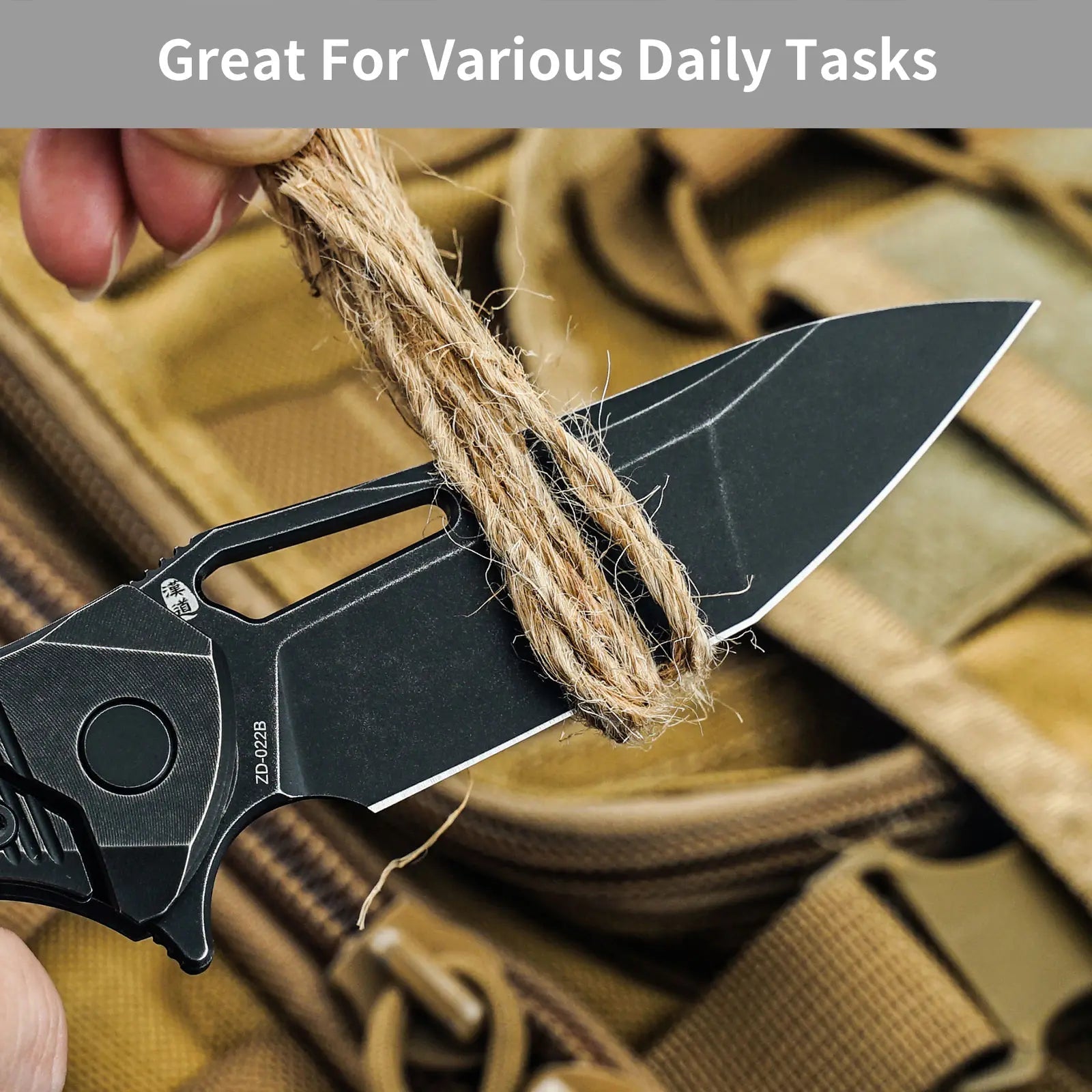 HX OUTDOORS ARMORED M | Pocket Knife | Liner Lock | 7.32" S35VN Blade | Black Titanium Handle | ZD-022B ARMORED M