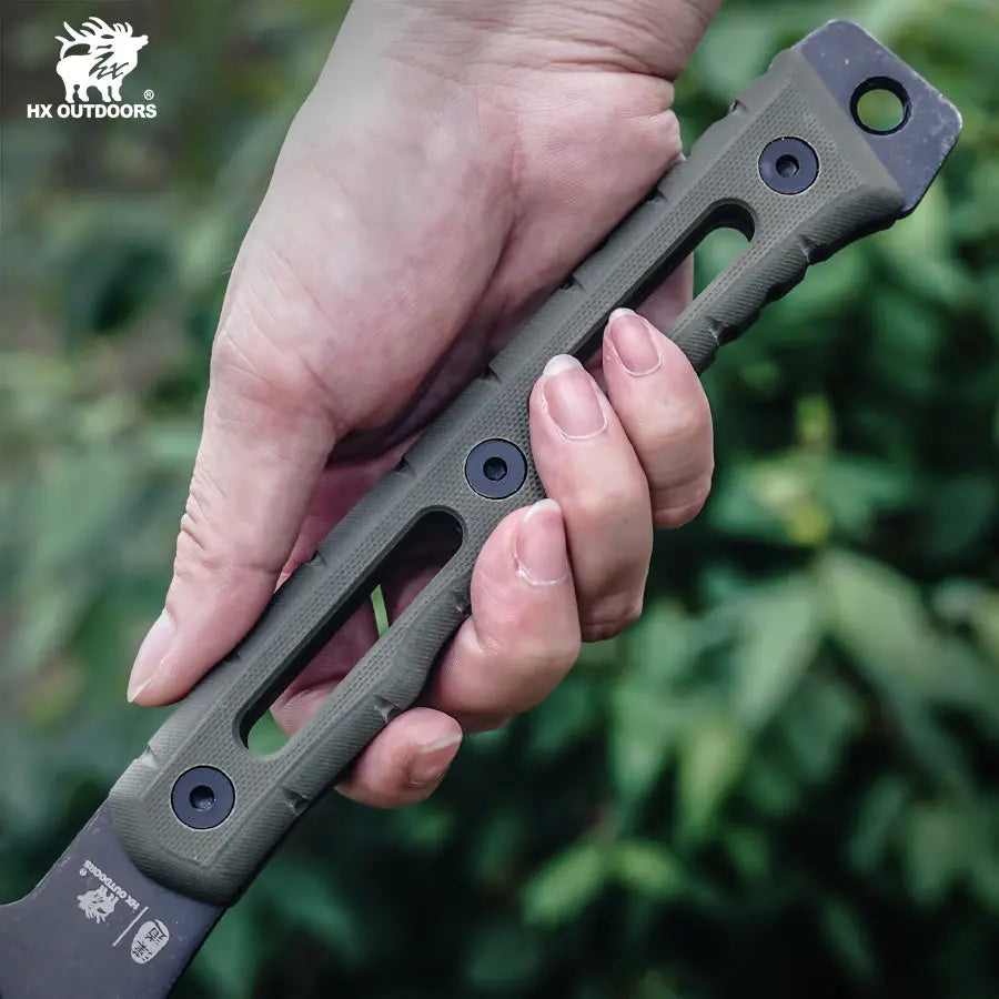 Camping Hatchet HX OUTDOORS 8.9" 5CR14 Green G10 Mini Warfire Demolition Best Tatical Axe Camping Survival FT-15mini from HX OUTDOORS