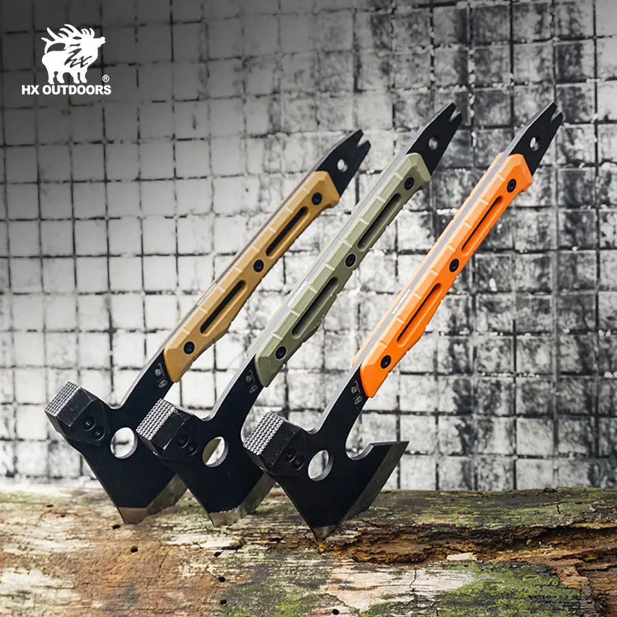 Camping Hatchet HX OUTDOORS 12.83" Best Tactical Splitting Axe Multi-Purpose Survival Tool of Camping Gear | 5CR14 Blade & G10 Axe Handle | FT-16B from HX OUTDOORS