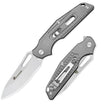 HX OUTDOORS ROCK FLUORITE | Pocket Knife | Liner Lock | 2.95" D2 Blade | Silver Titanium Handle | TD-15T ROCK FLUORITE