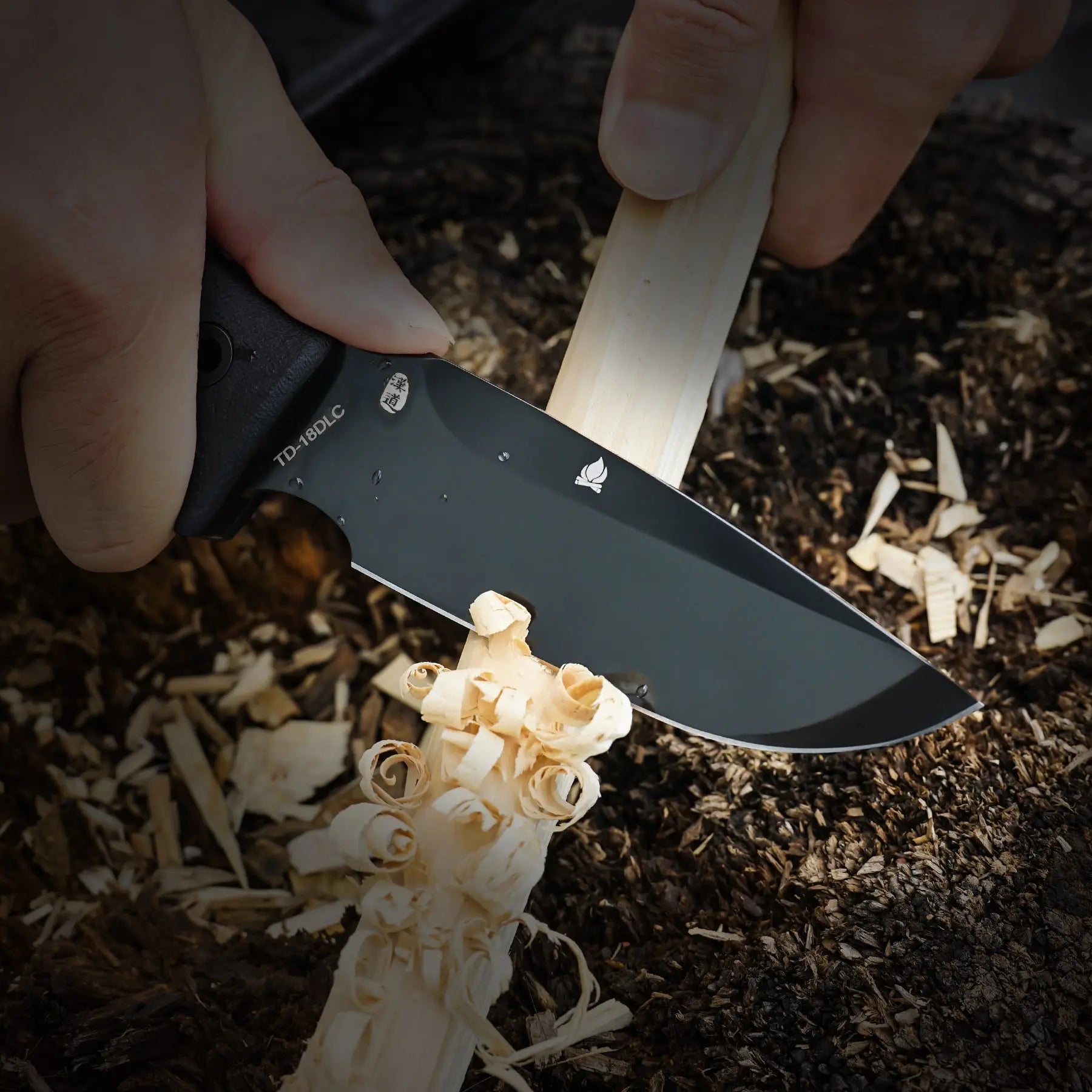 HX OUTDOORS ROCK APEX DLC Edition | Fixed Blade | 3.8" DC53 Blade | Black G10 Handle | TD-18DLC ROCK APEX DLC Edition