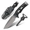 Fixed Blade HX OUTDOORS ROCK APEX 3.8" DC53 Black G10 Handle Survival Fixed Blade Knife for EDC Camping Gift TD-18 from HX OUTDOORS