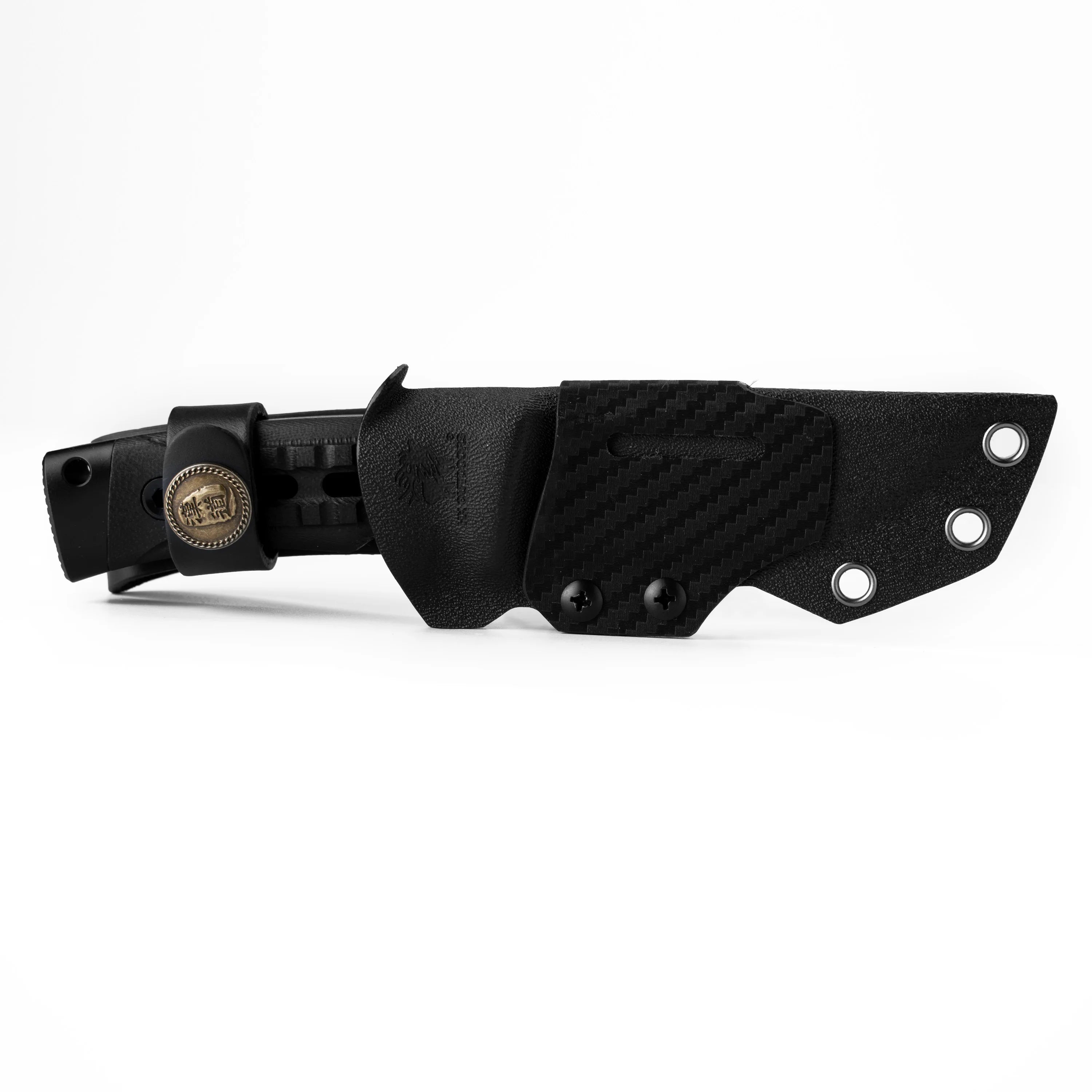 ROCK APEX SE Fixed Blade | 3.15" Black Titanium Coating DC53 Blade | Black G10 Handle | HX OUTDOORS TD-25B