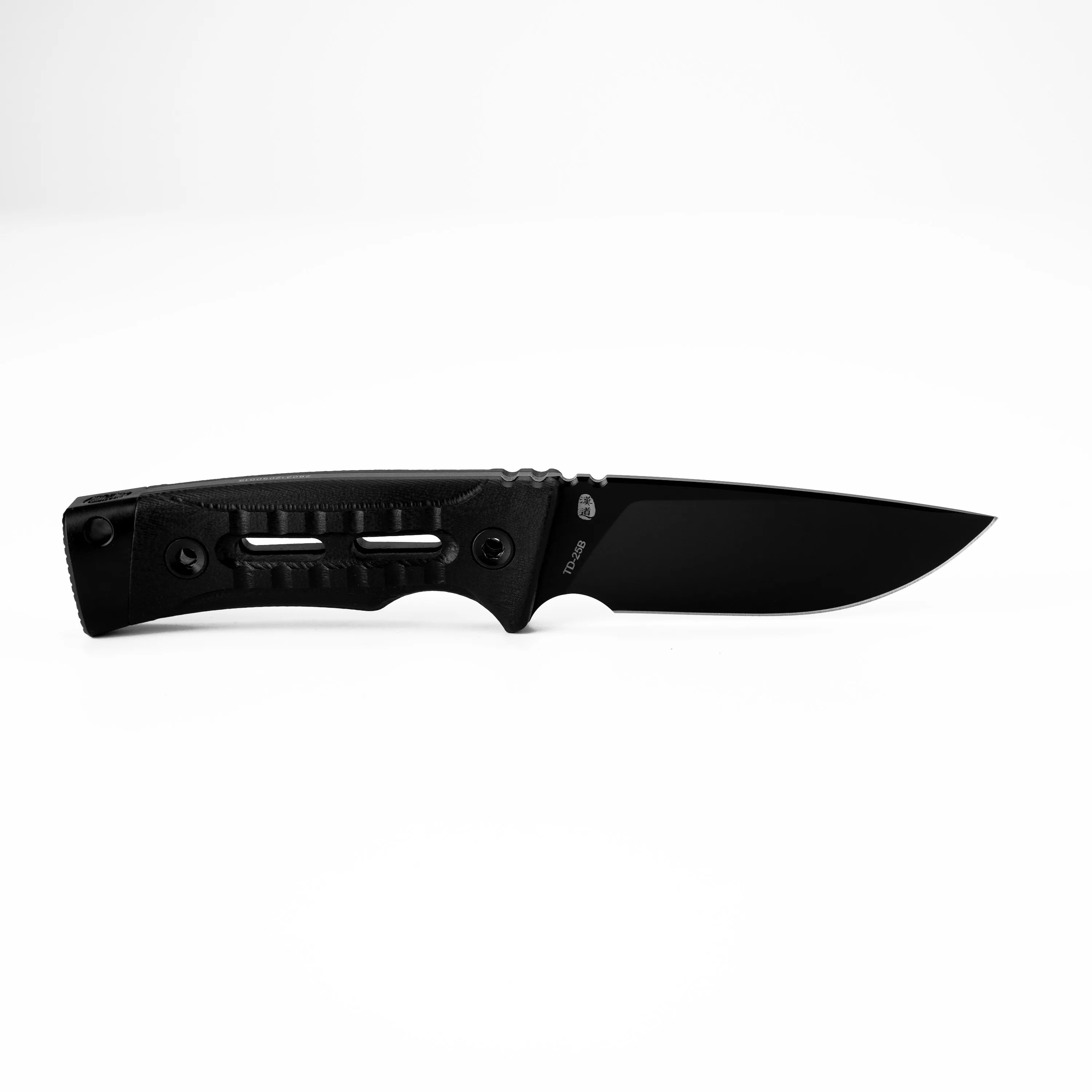 ROCK APEX SE Fixed Blade | 3.15" Black Titanium Coating DC53 Blade | Black G10 Handle | HX OUTDOORS TD-25B