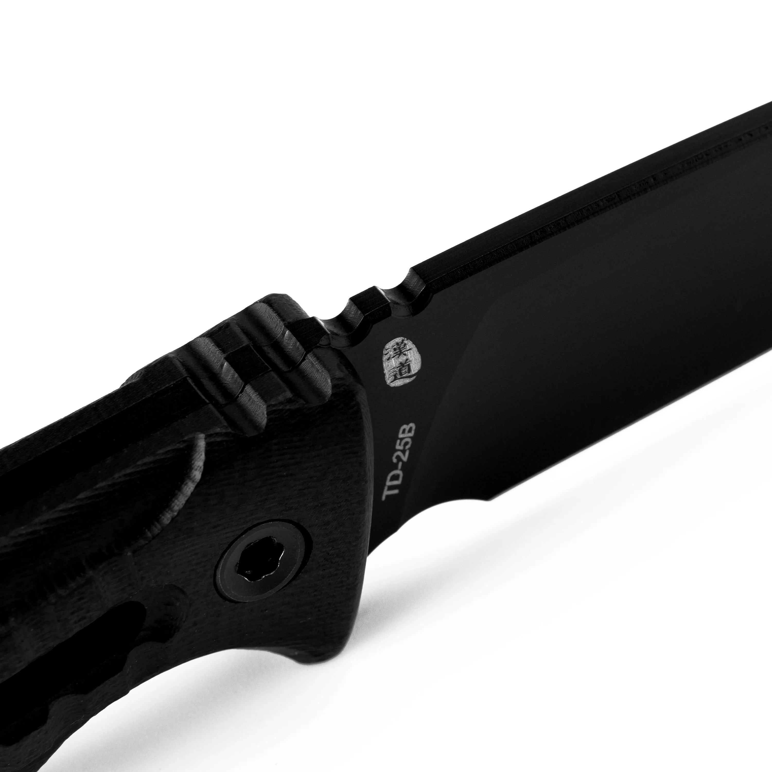 ROCK APEX SE Fixed Blade | 3.15" Black Titanium Coating DC53 Blade | Black G10 Handle | HX OUTDOORS TD-25B
