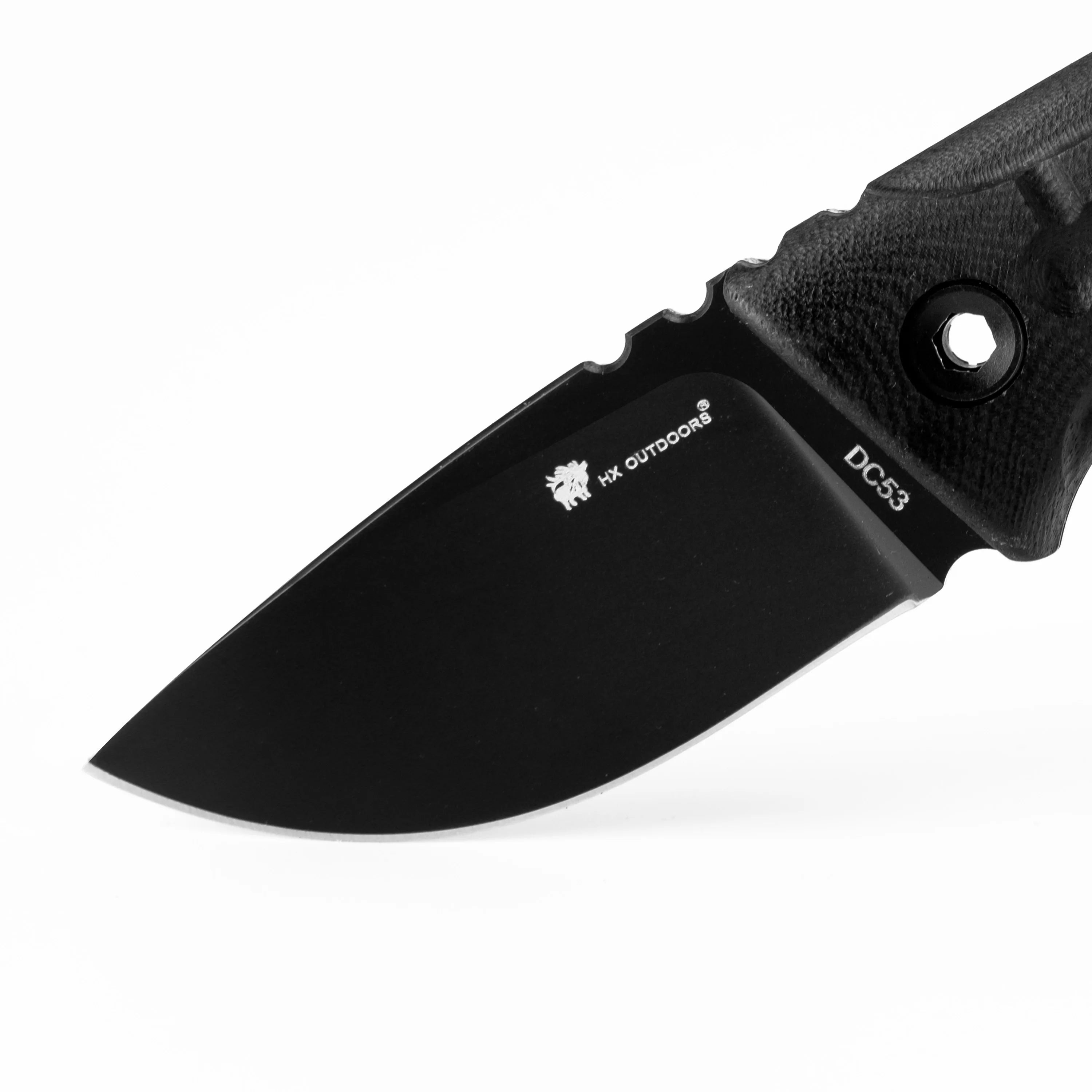 ROCK APEX MINI Fixed Blade | 2.28" Black Titanium Coating DC53 Blade | Black G10 Handle | HX OUTDOORS TD-26B