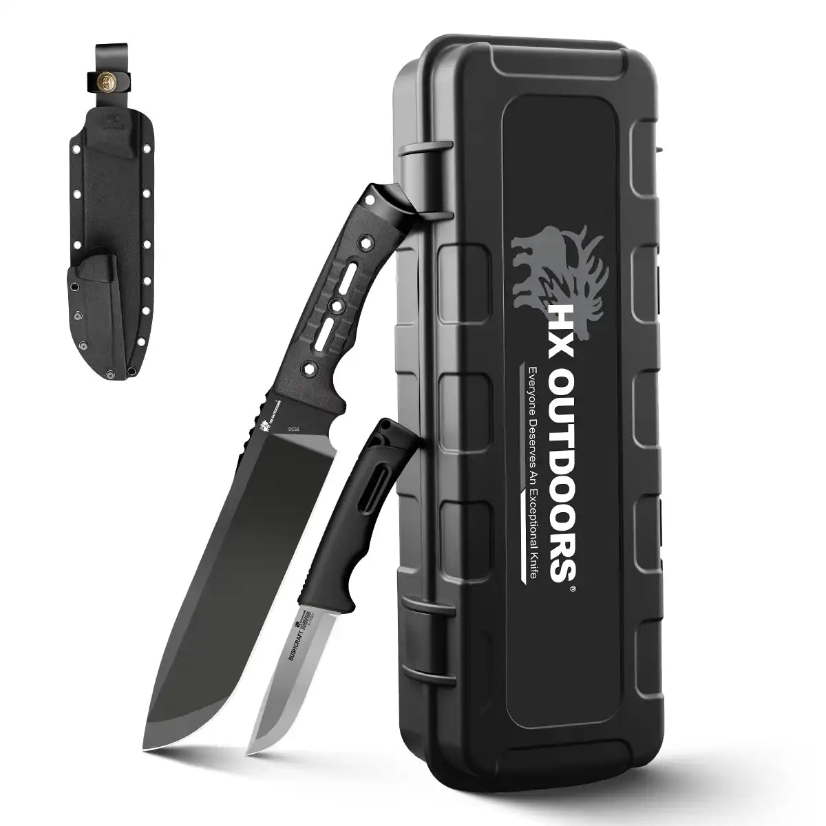 Machete HX OUTDOORS NIGHTSTALKER PLUS | Hoja DC53 de 8.46" | Mango G10 negro | D-348