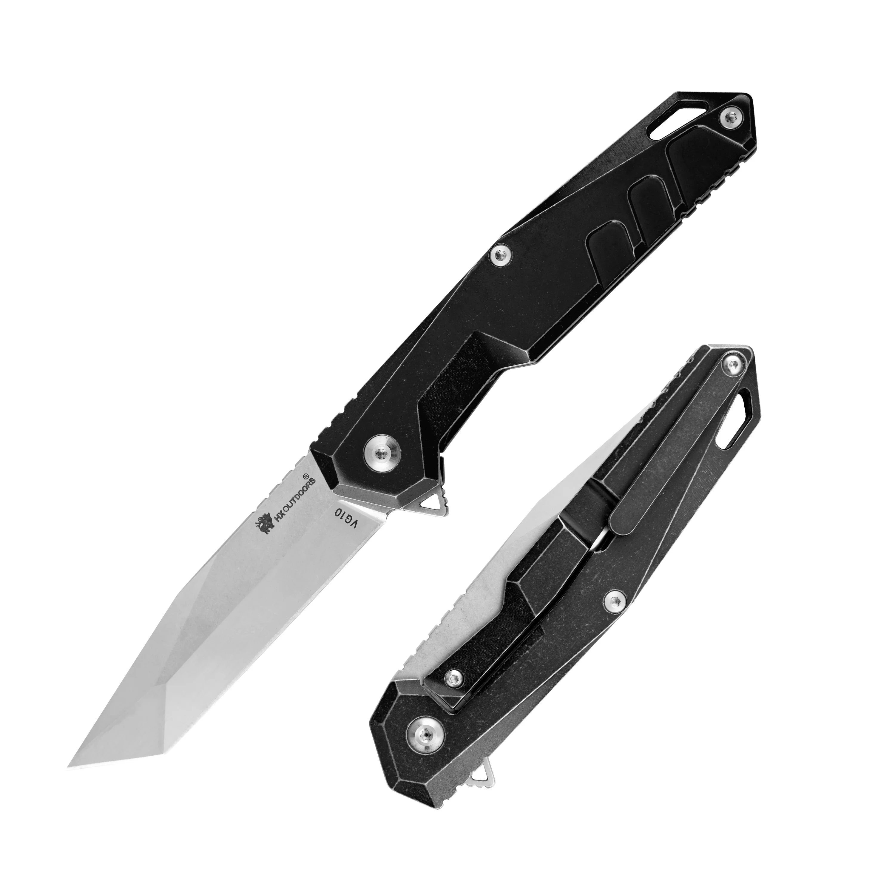 RAPIDR ESPONSE Pocket Knife | Frame Lock | 3.58" Stonewash VG10 Blade | Titanium Alloy Handle | HX OUTDOORS ZD-003